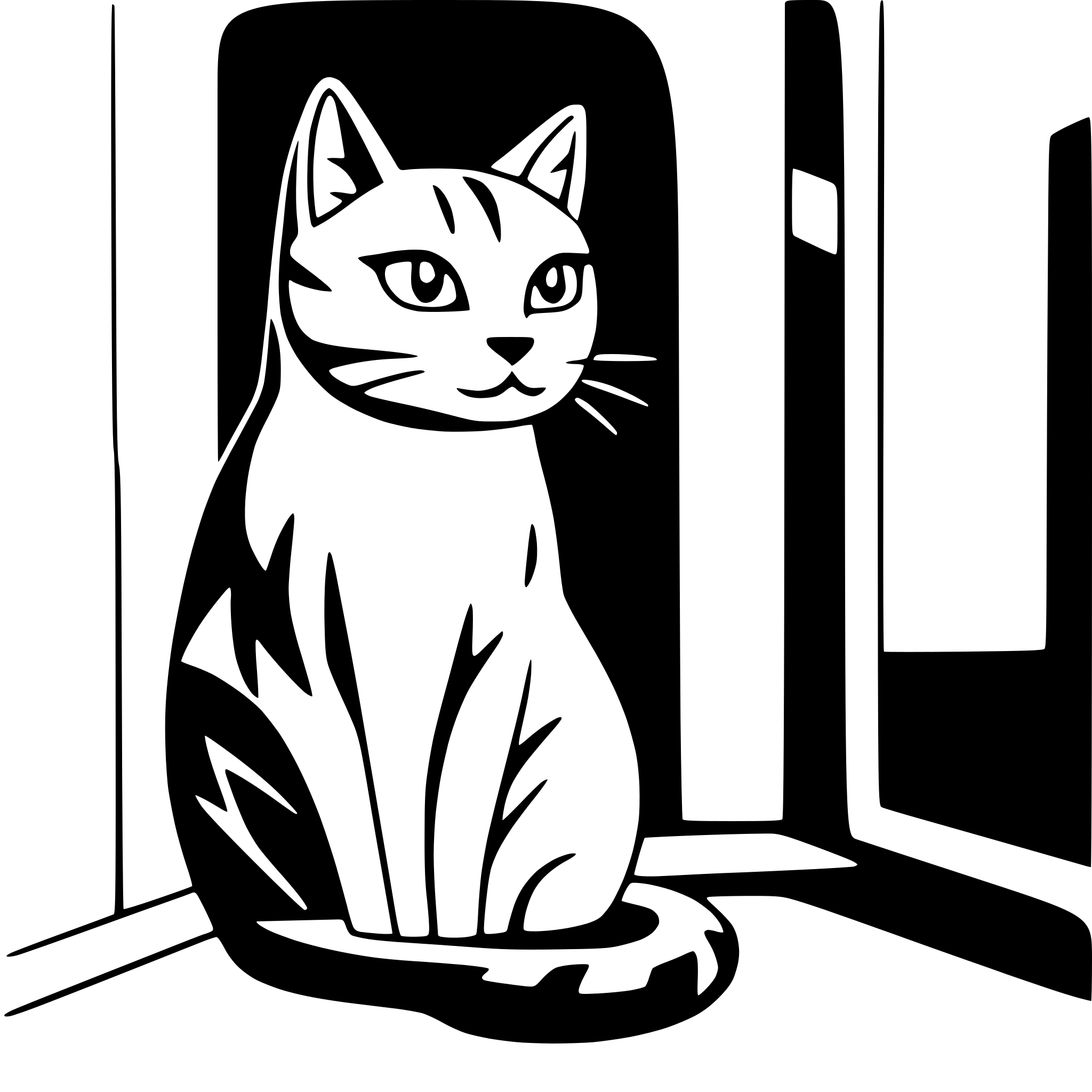 AI-generated SVG of 'cat sitting by window'