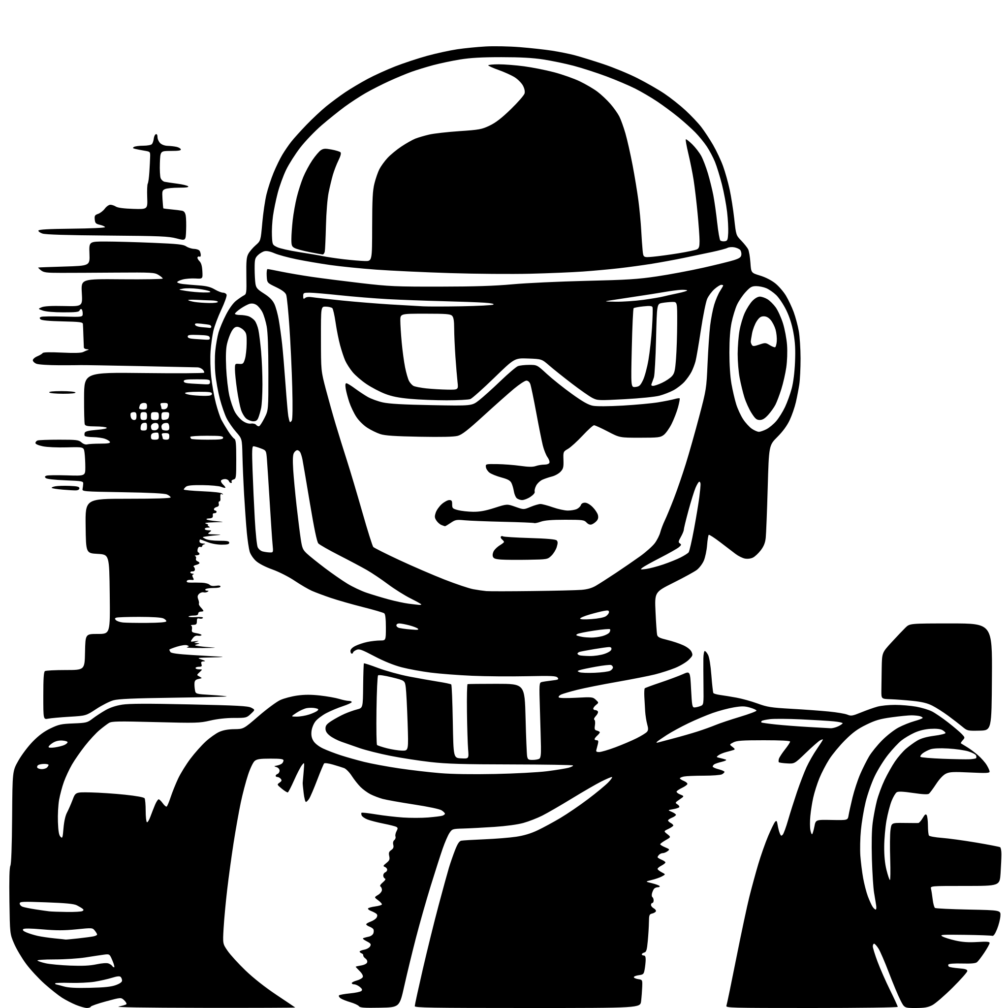 AI-generated SVG of 'retrowave, robocop'