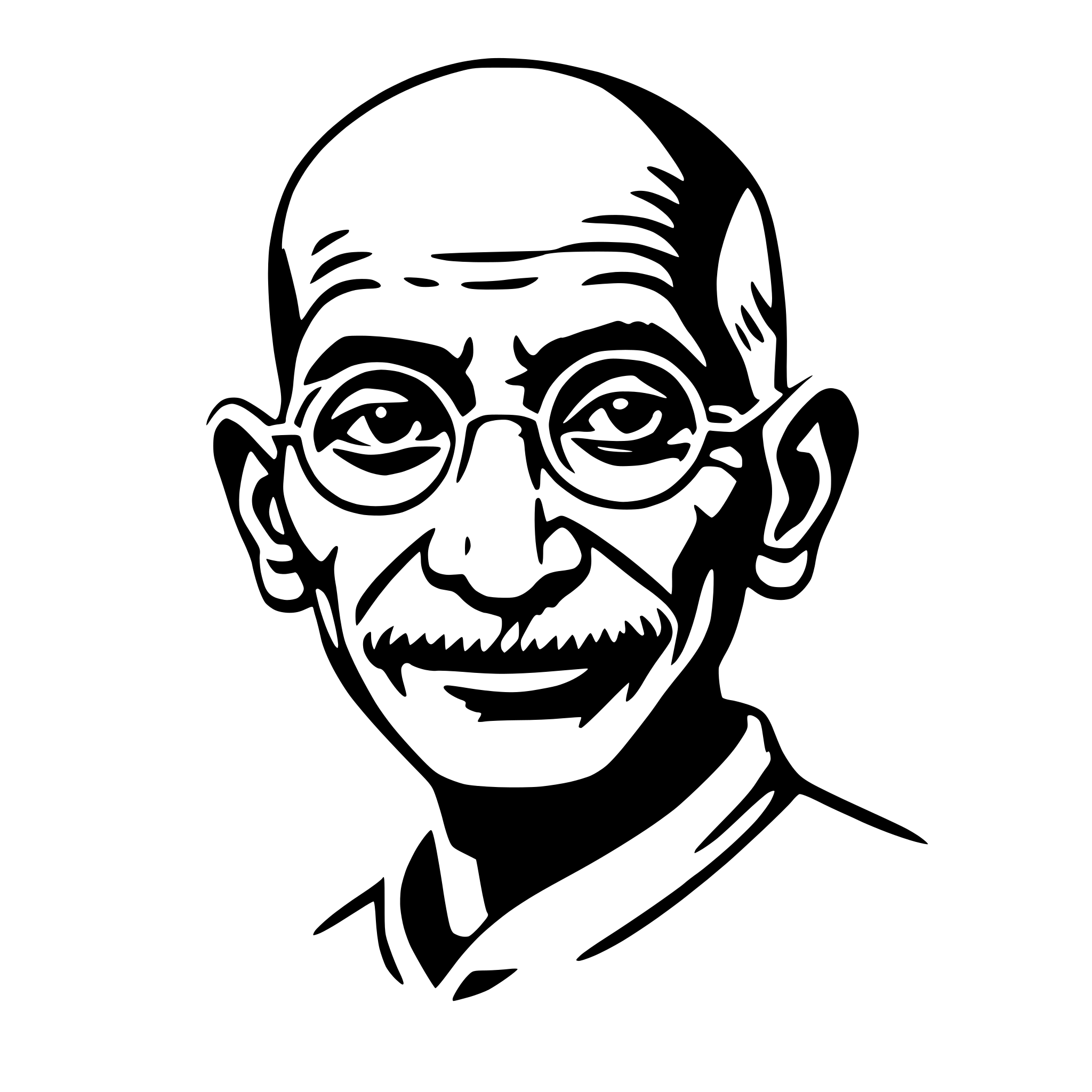 AI-generated SVG of 'mahatma gandhi'