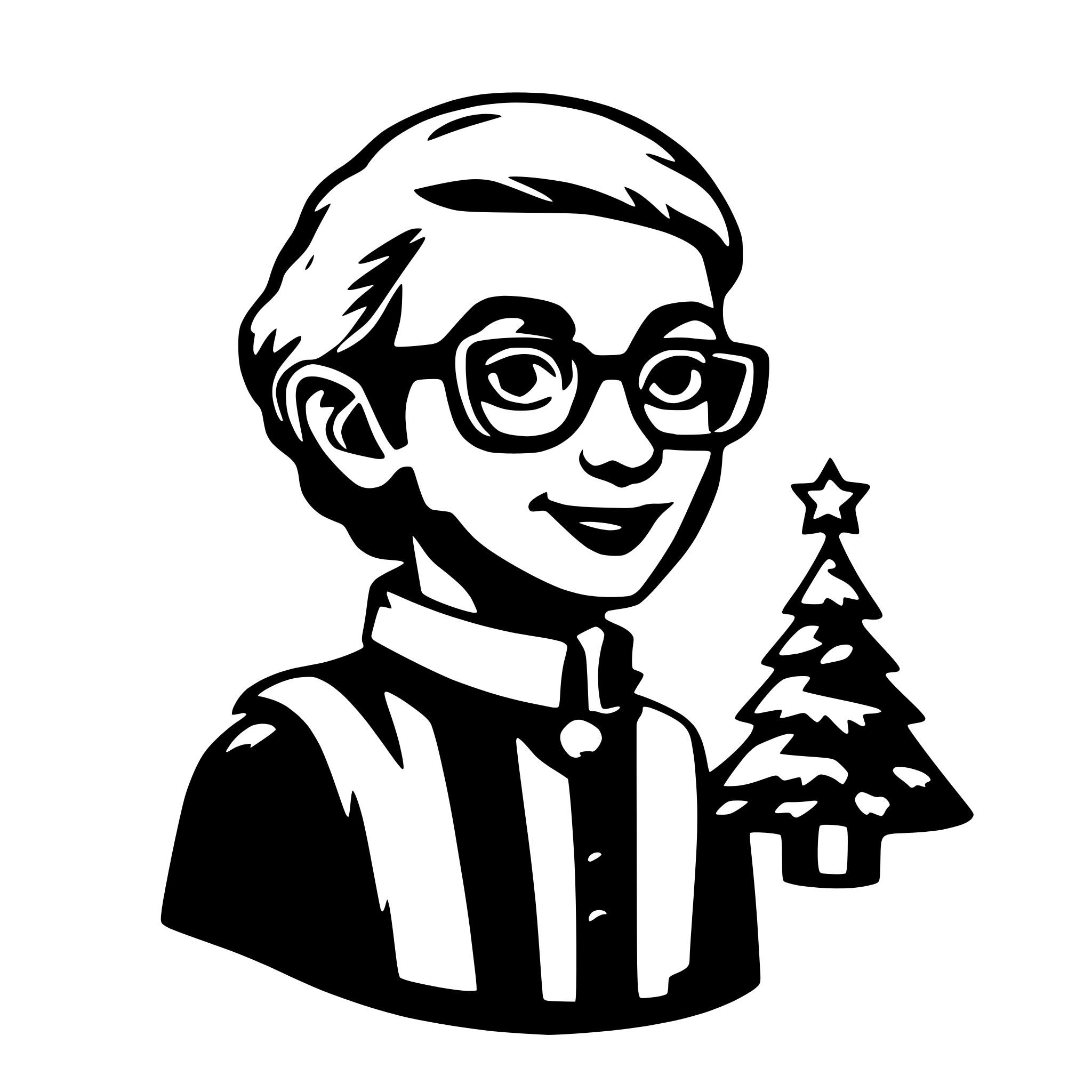 AI-generated SVG of 'nerdy christmas'