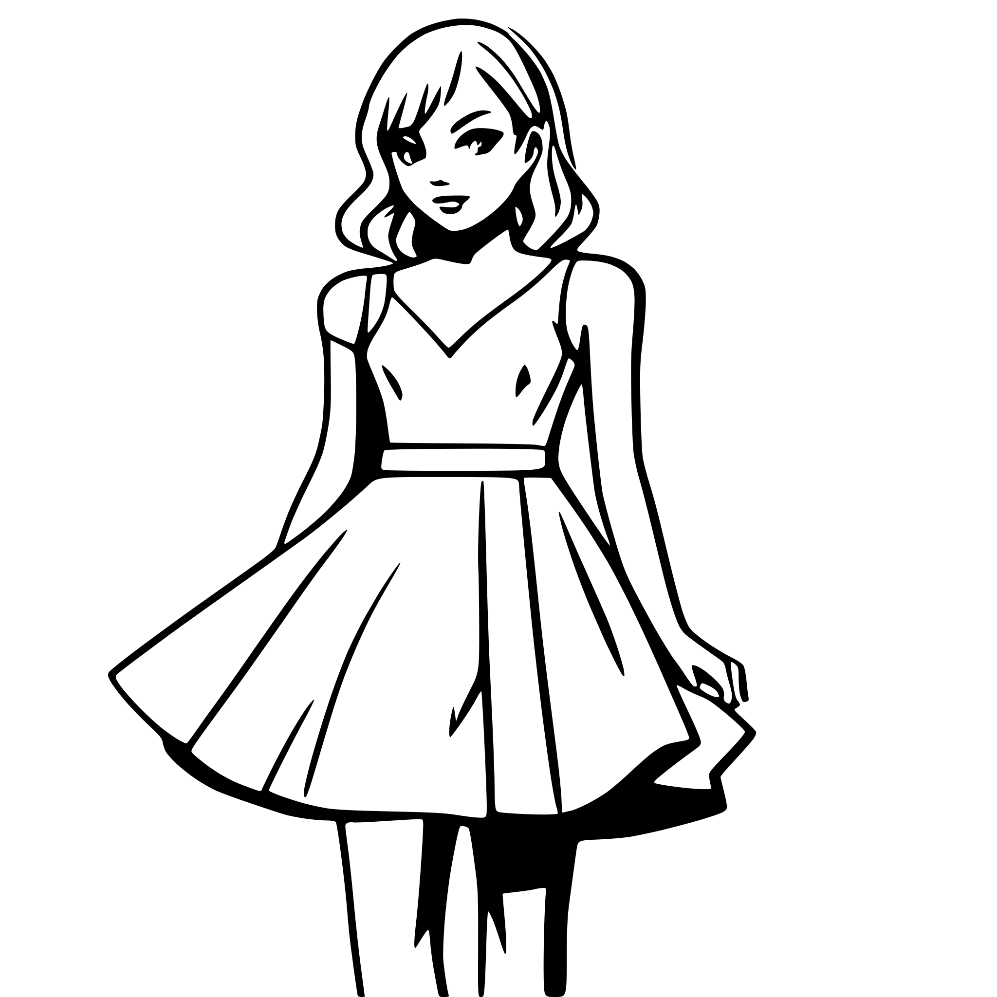 AI-generated SVG of 'logo revealing dress'