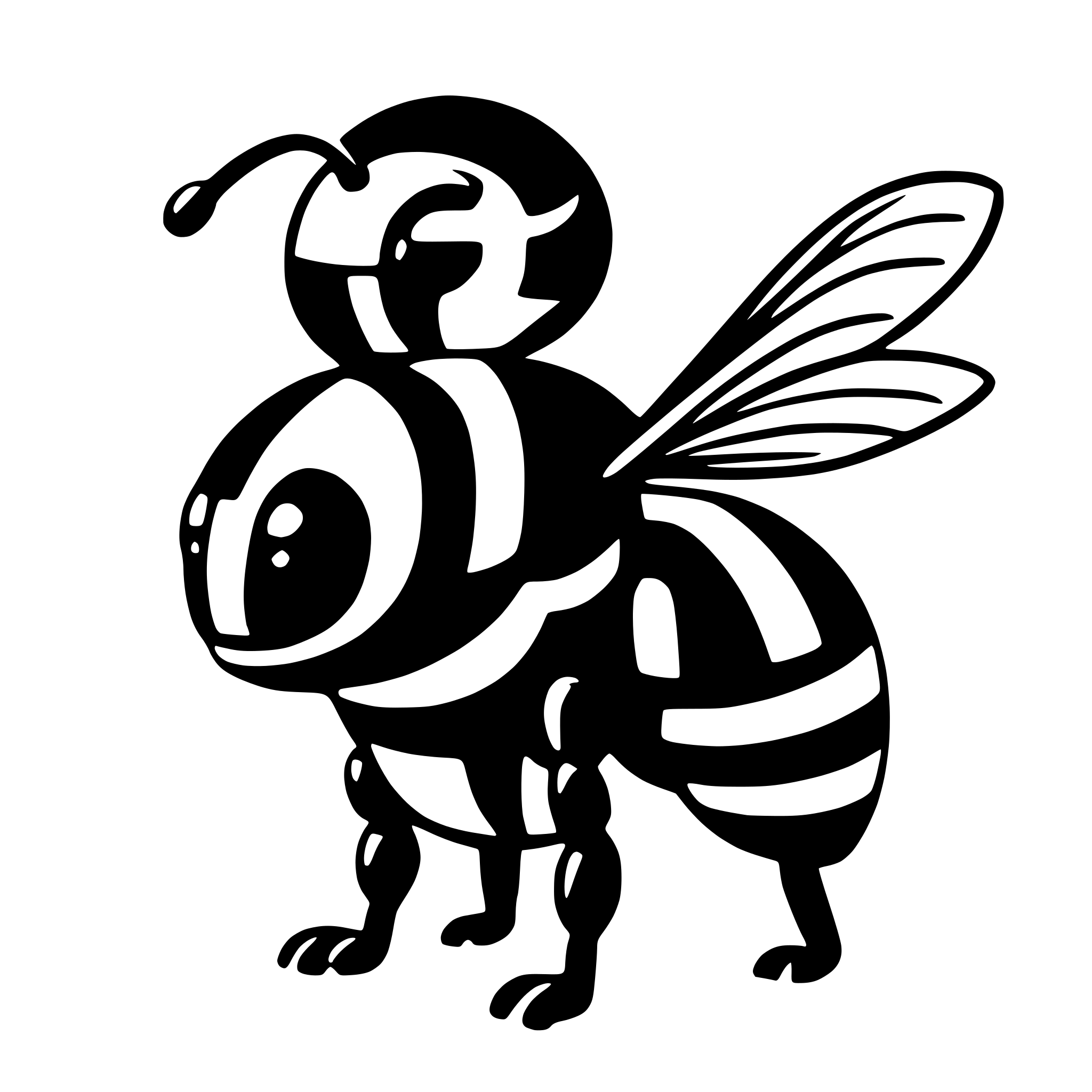 AI-generated SVG of a bumble bee