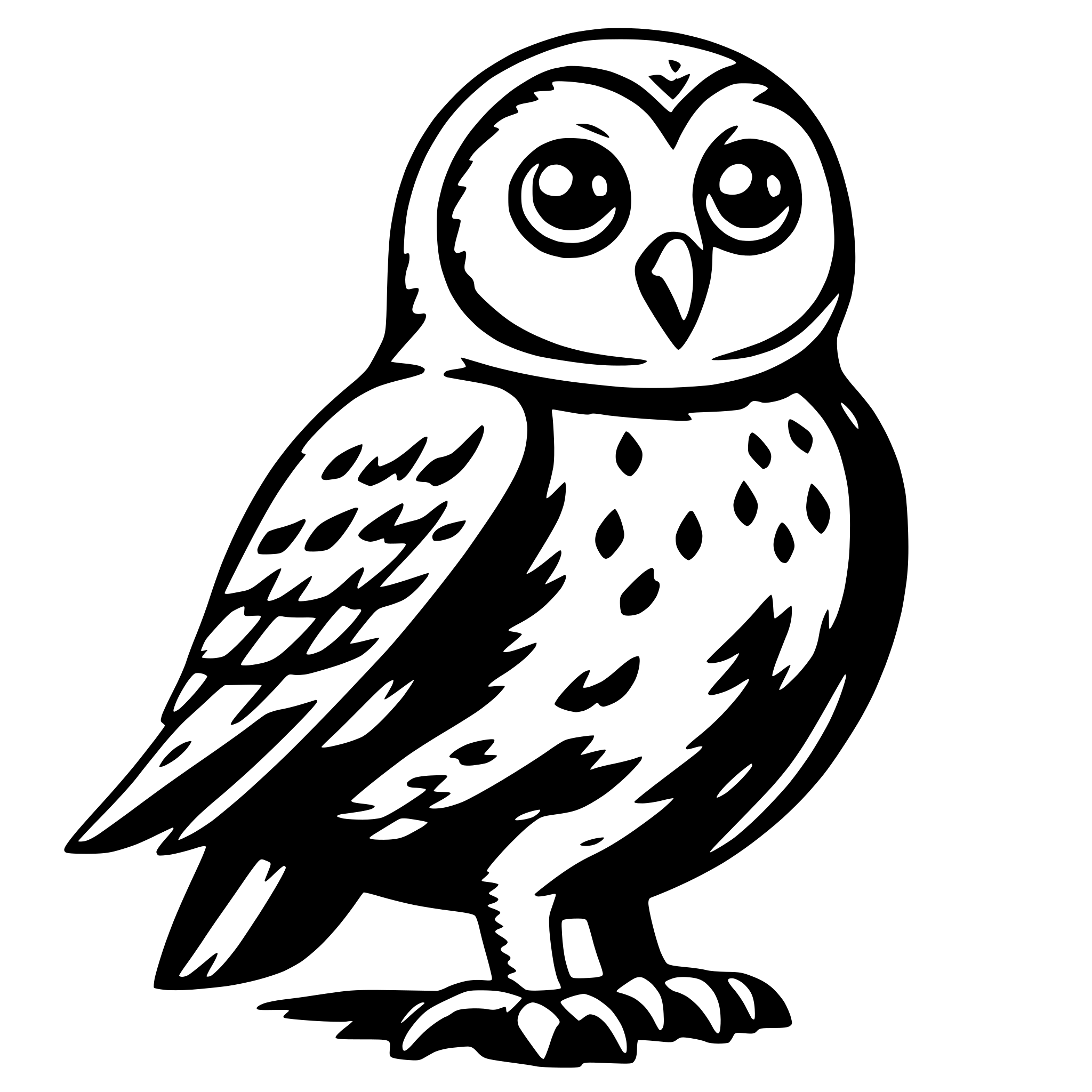 AI-generated SVG of 'owl hooting'