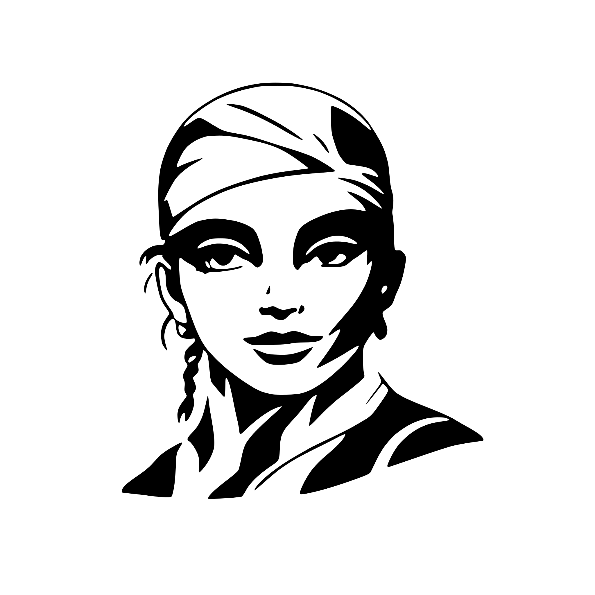 AI-generated SVG of 'Pashtun Warrior wearing Turban'