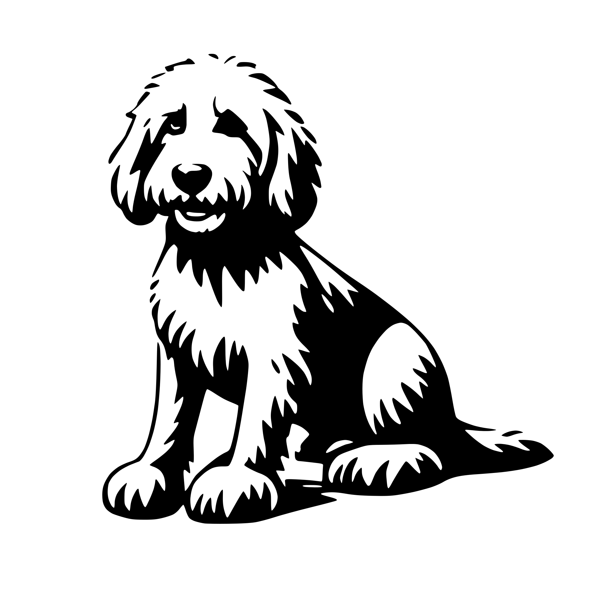 AI-generated SVG of 'labradoodle'