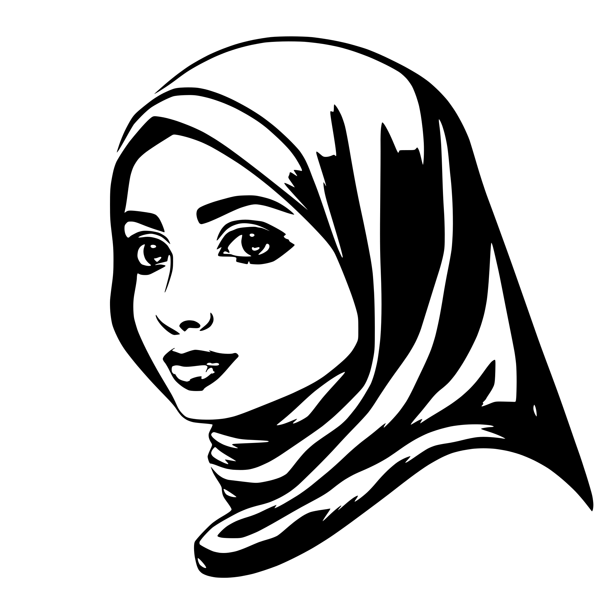 AI-generated SVG of 'latino woman in hijab'