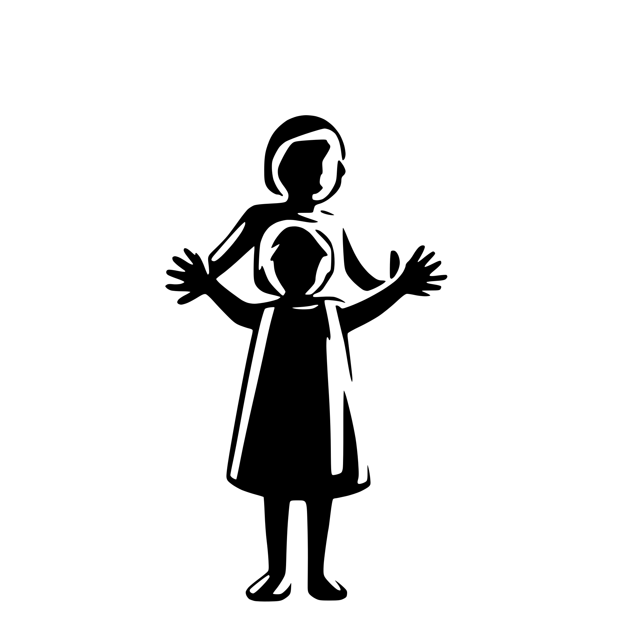 AI-generated SVG of a 8 Children holding hands in one hand
