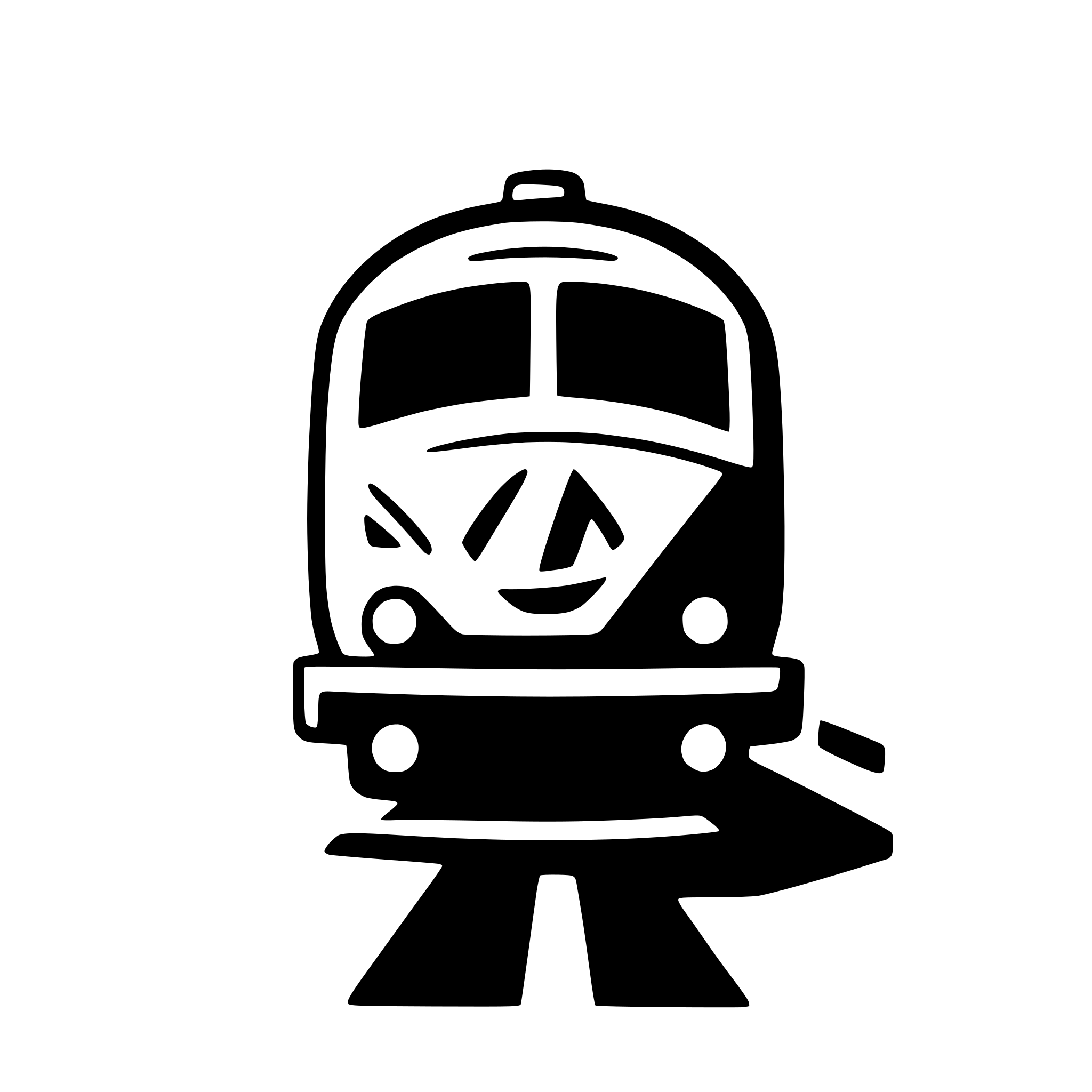 AI-generated SVG of 'train on tracks'