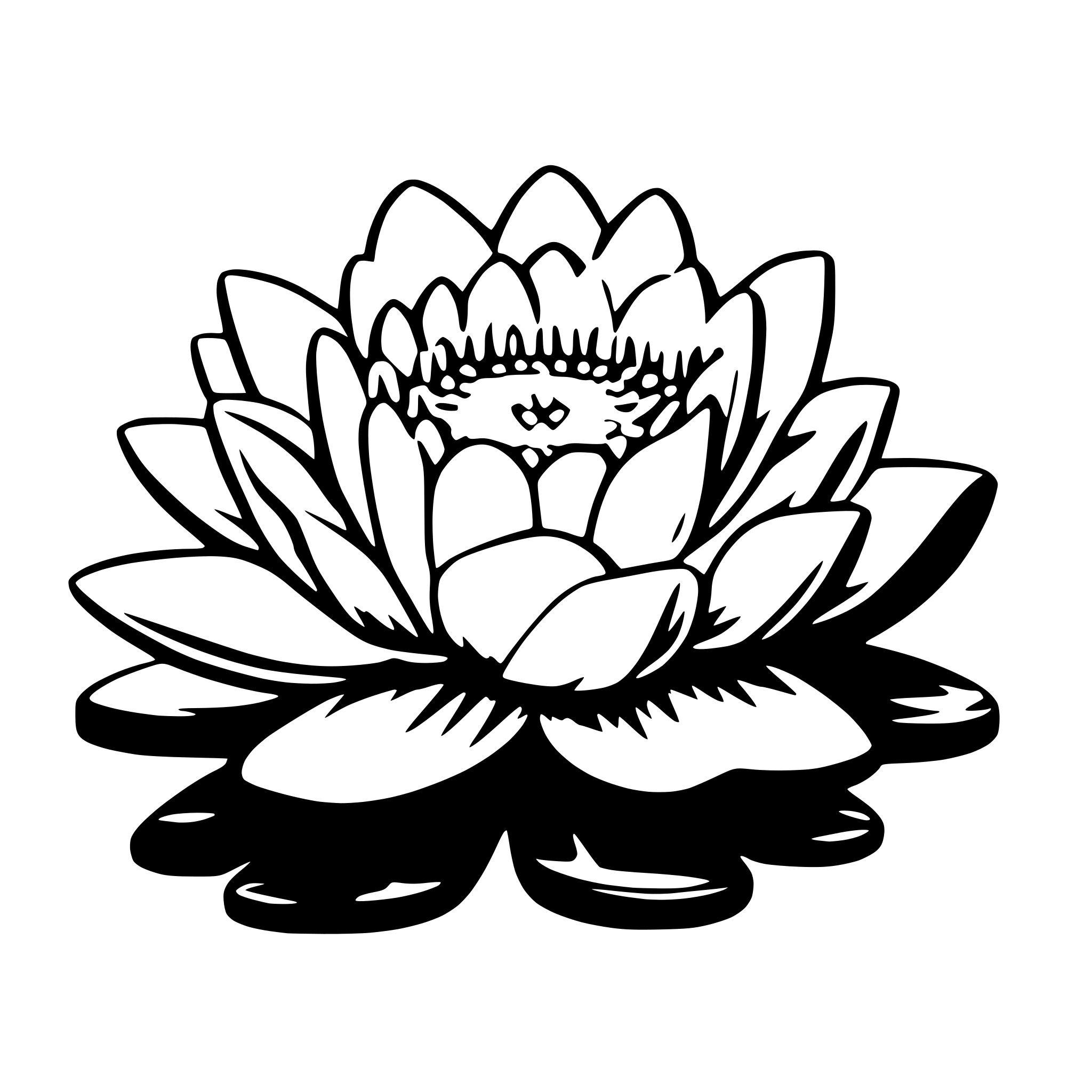 AI-generated SVG of 'water lily'