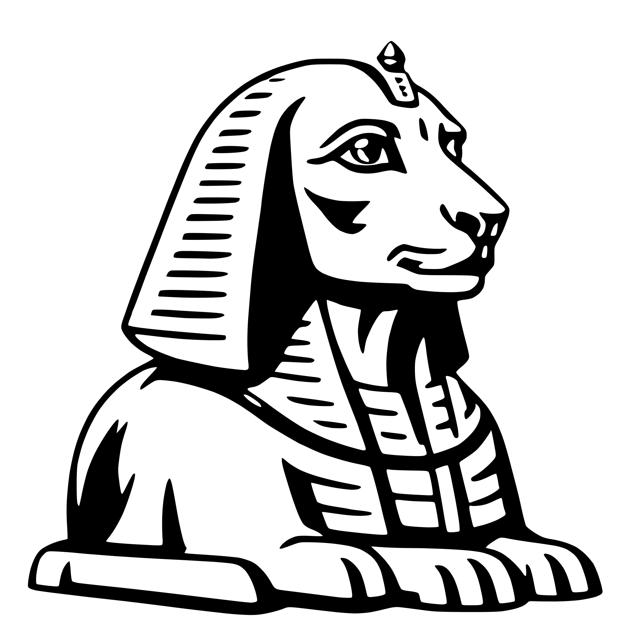 AI-generated SVG of a sphinx