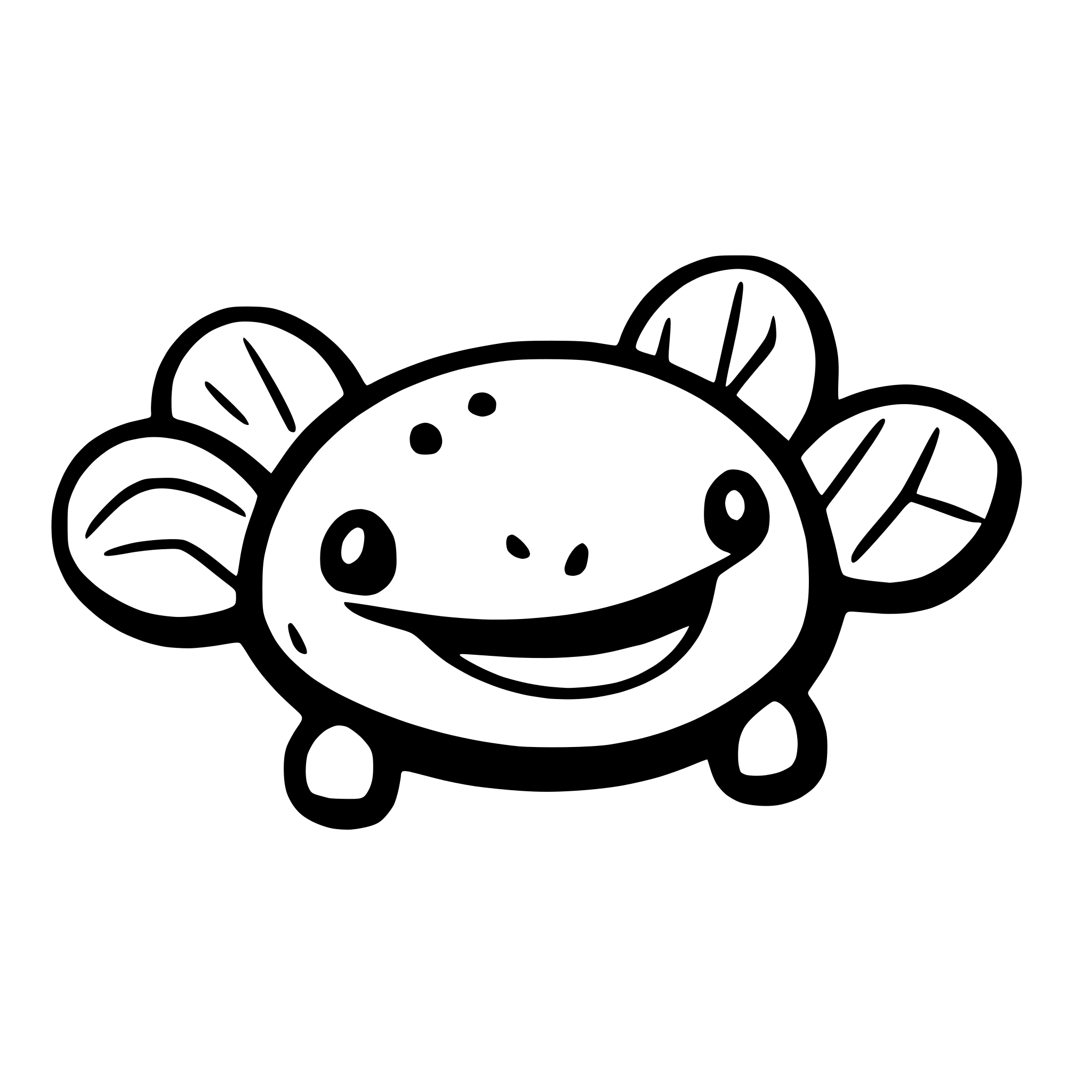AI-generated SVG of a cute crab smiling