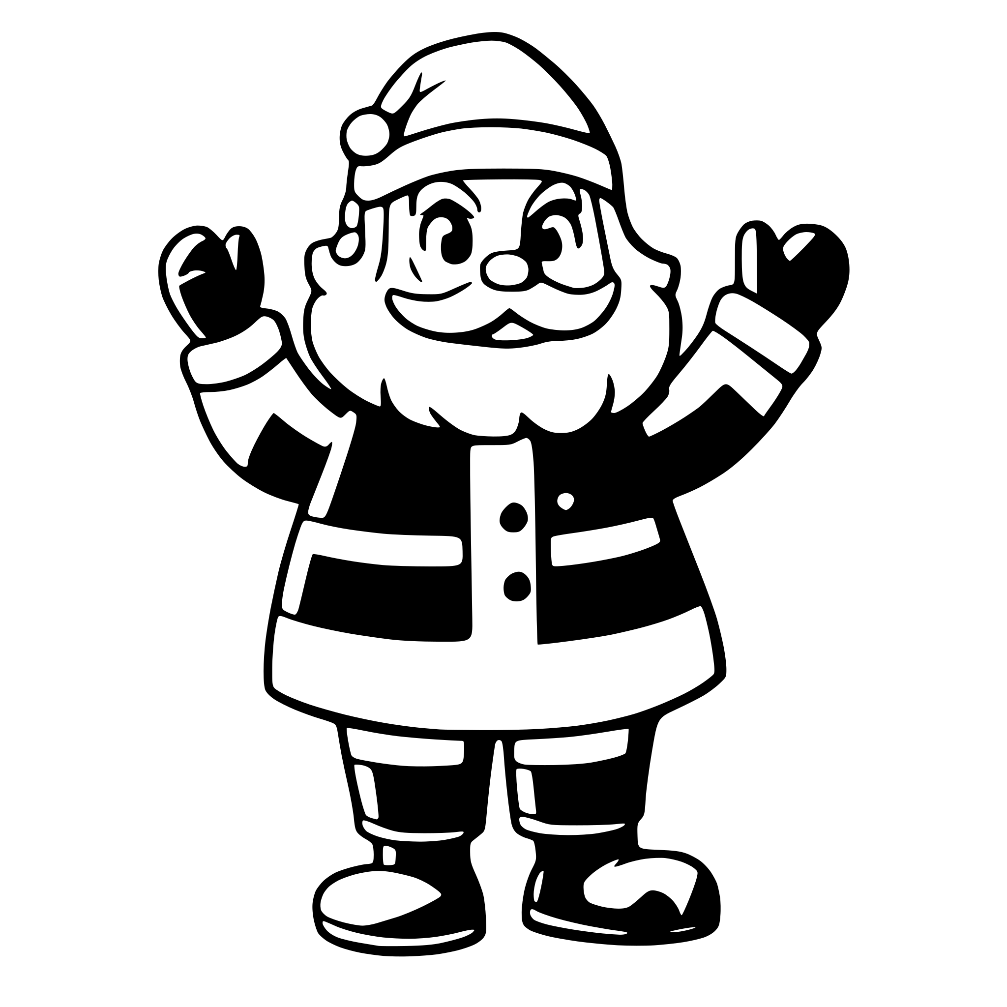 AI-generated SVG of a santa claus full body