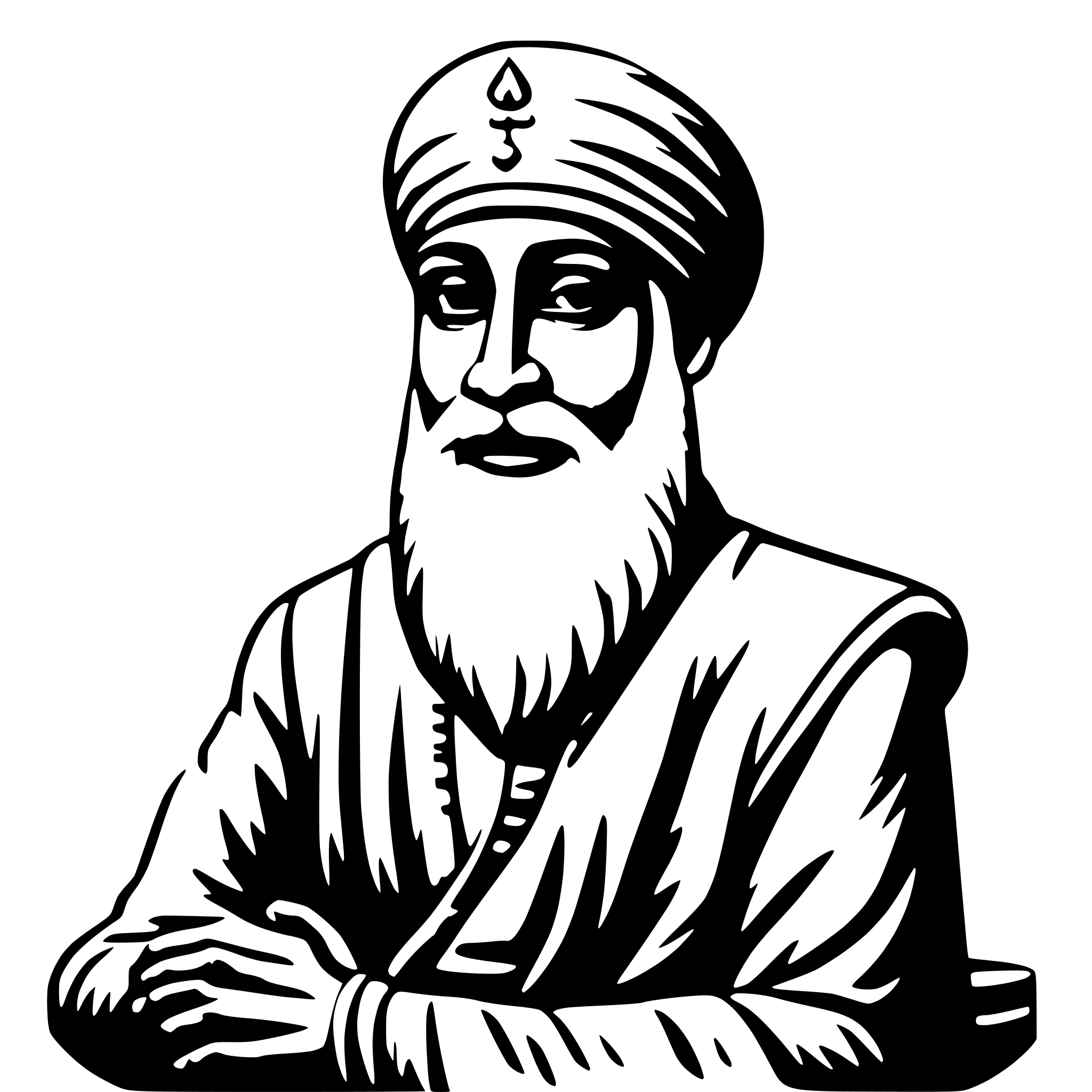 AI-generated SVG of 'Guru Nanak'