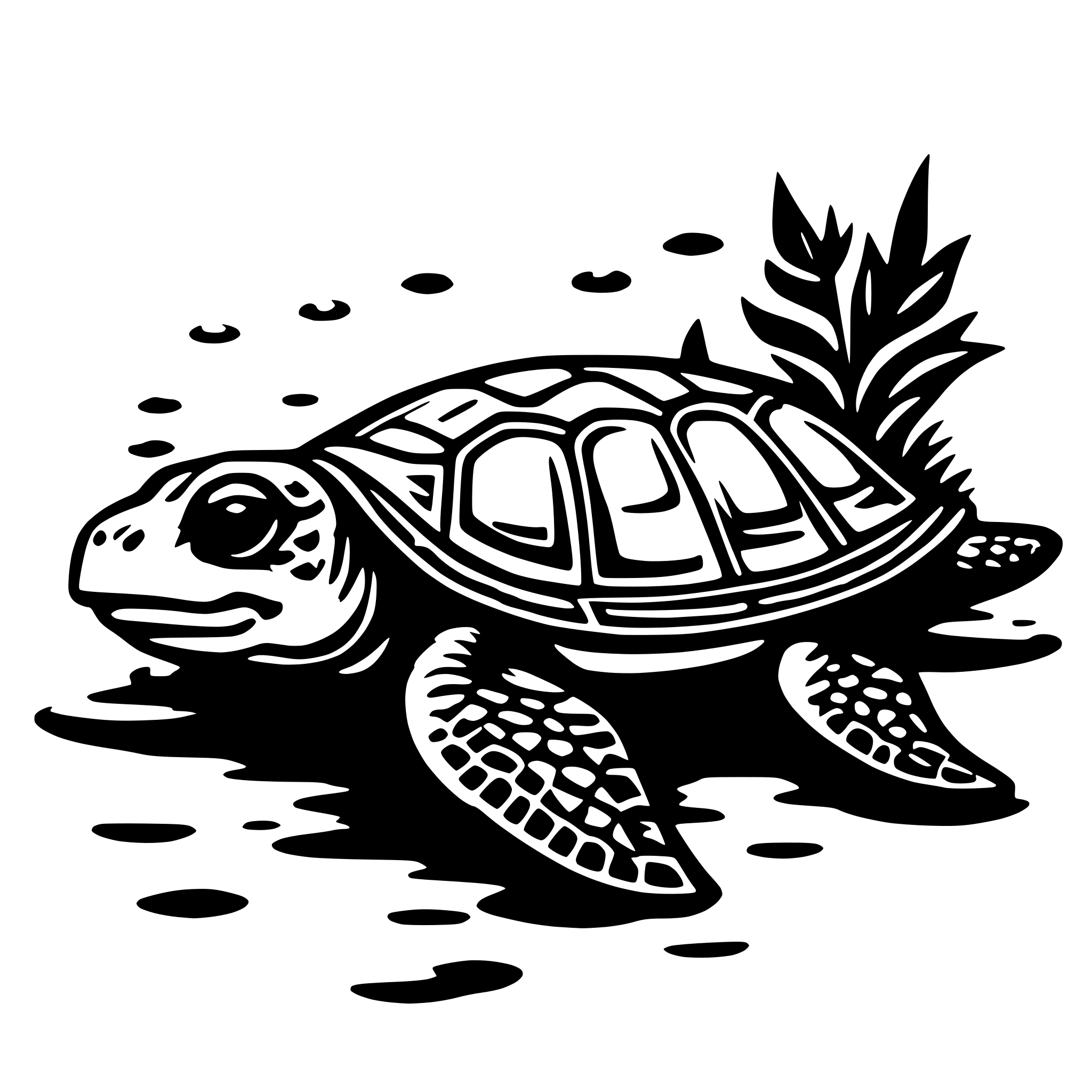 AI-generated SVG of 'create a swimming turtle svg'