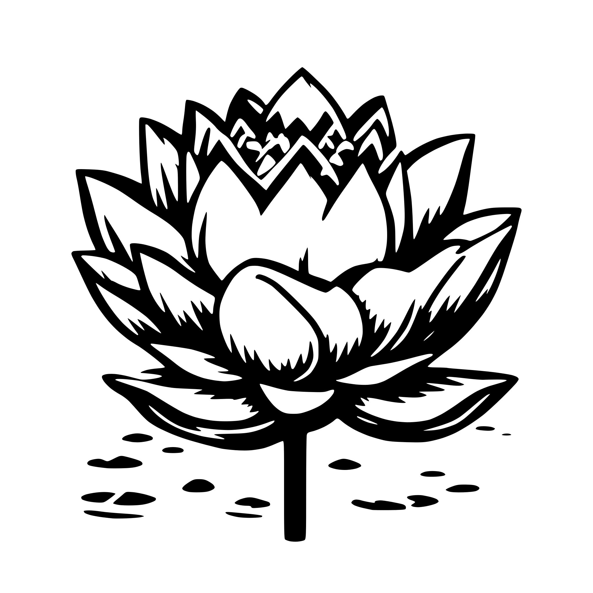 AI-generated SVG of 'colorful lotus'