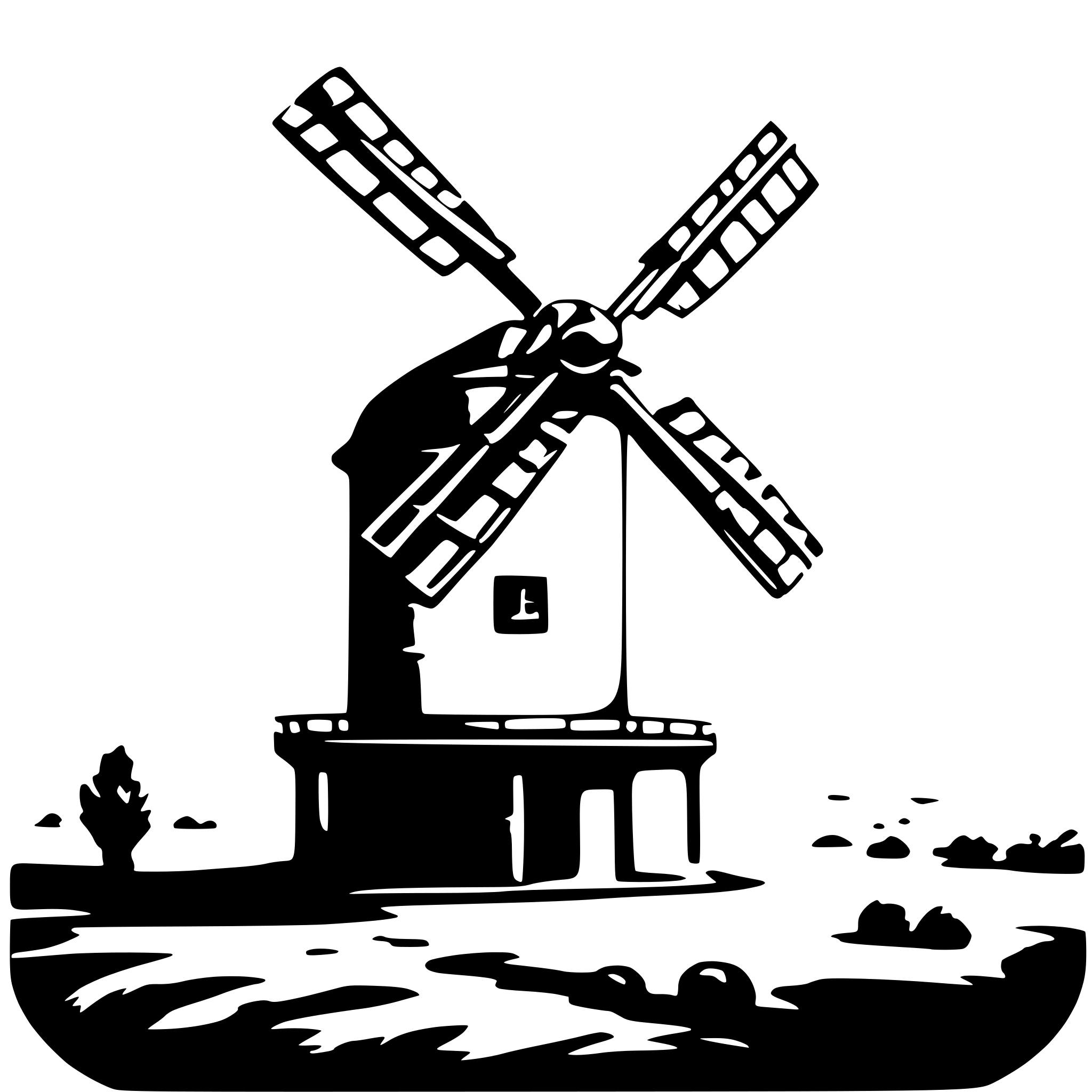 AI-generated SVG of 'karoo farm metal frame windmill'