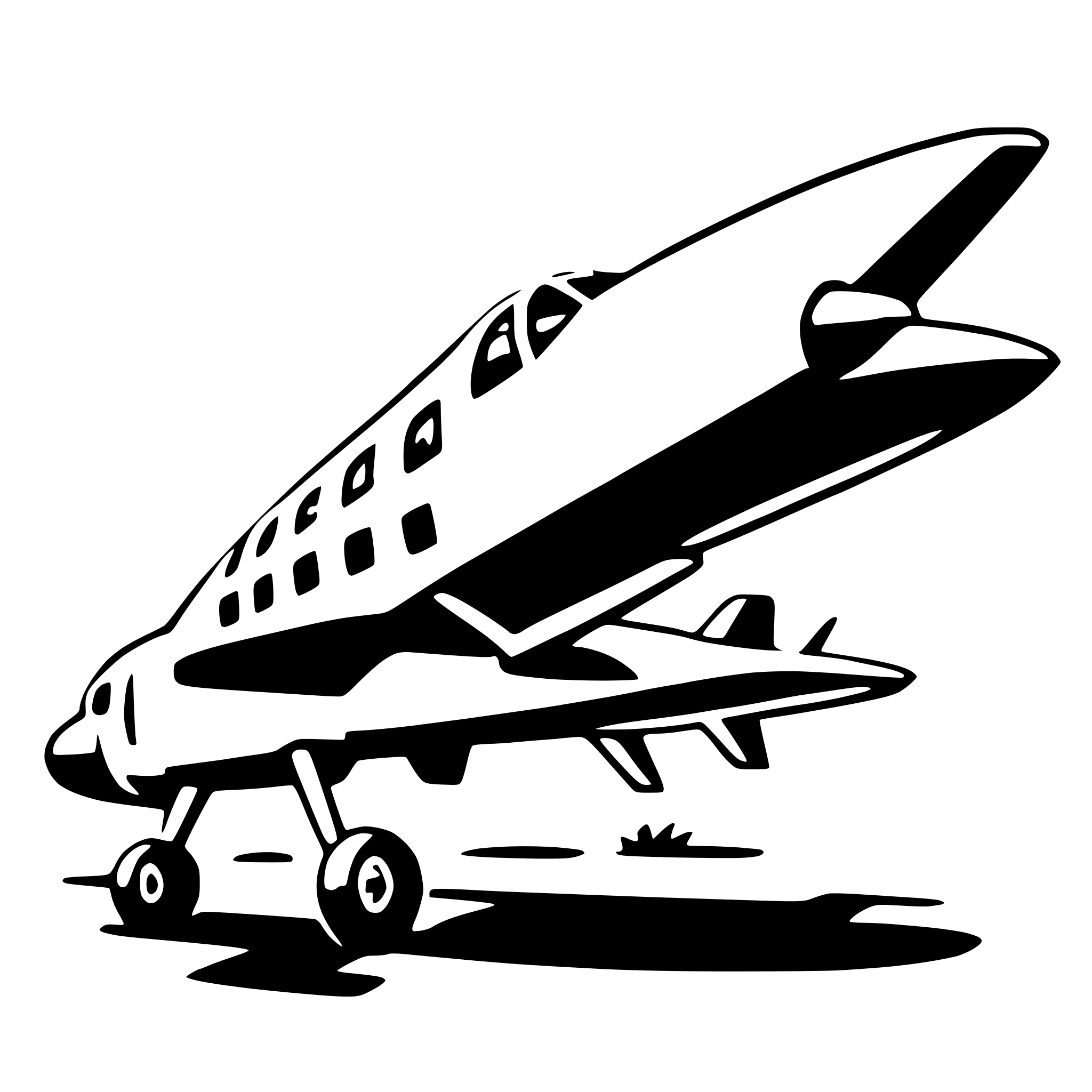 AI-generated SVG of a multi-engine plane