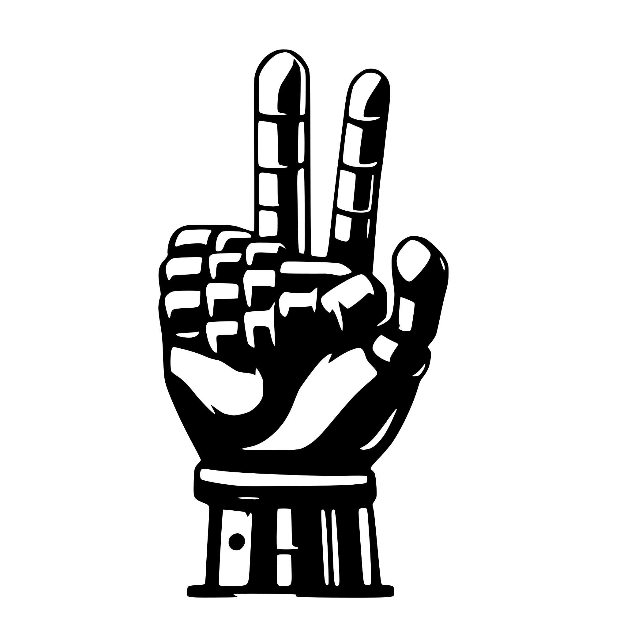 AI-generated SVG of a Robotic hand thumb up minimal
