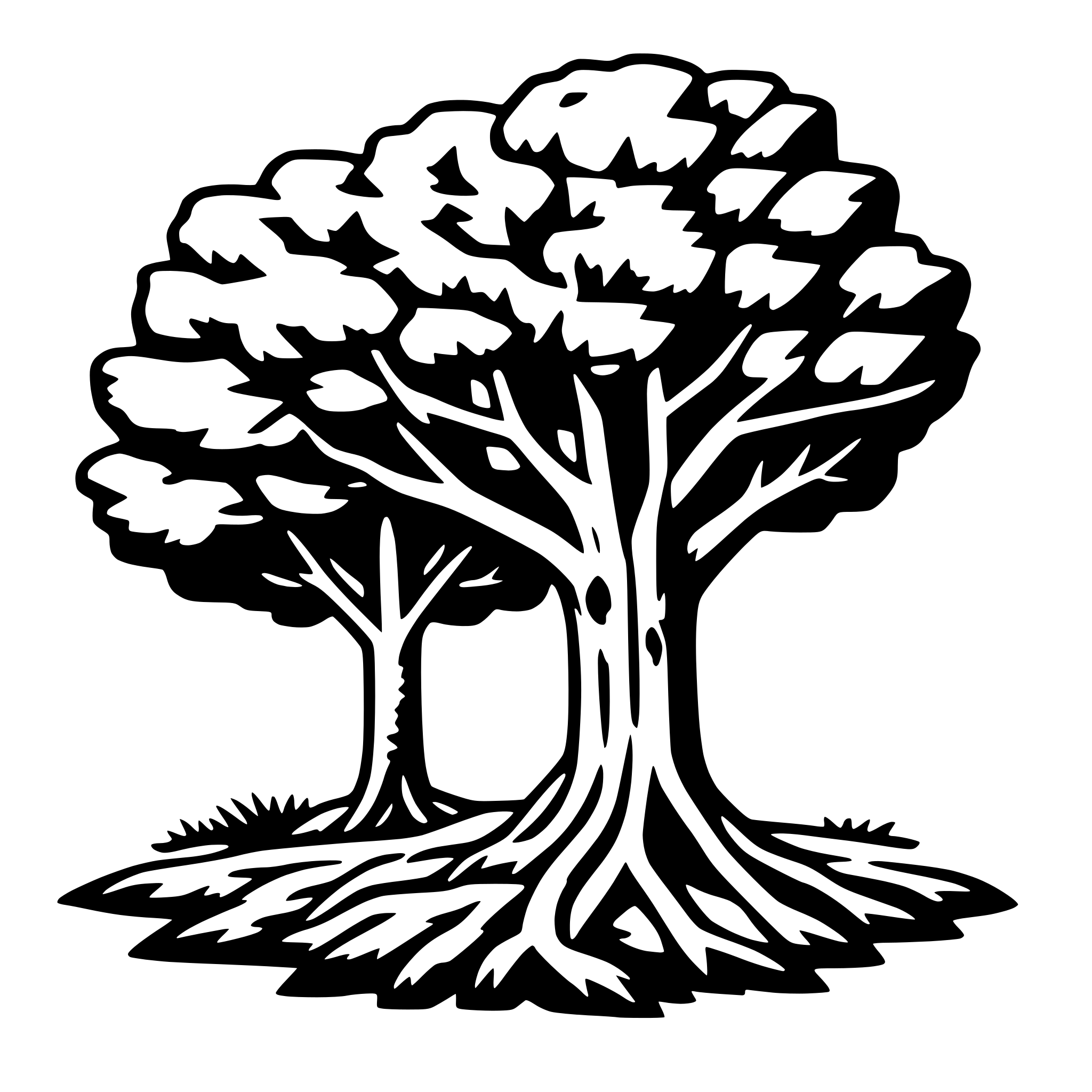 AI-generated SVG of a tree and roots