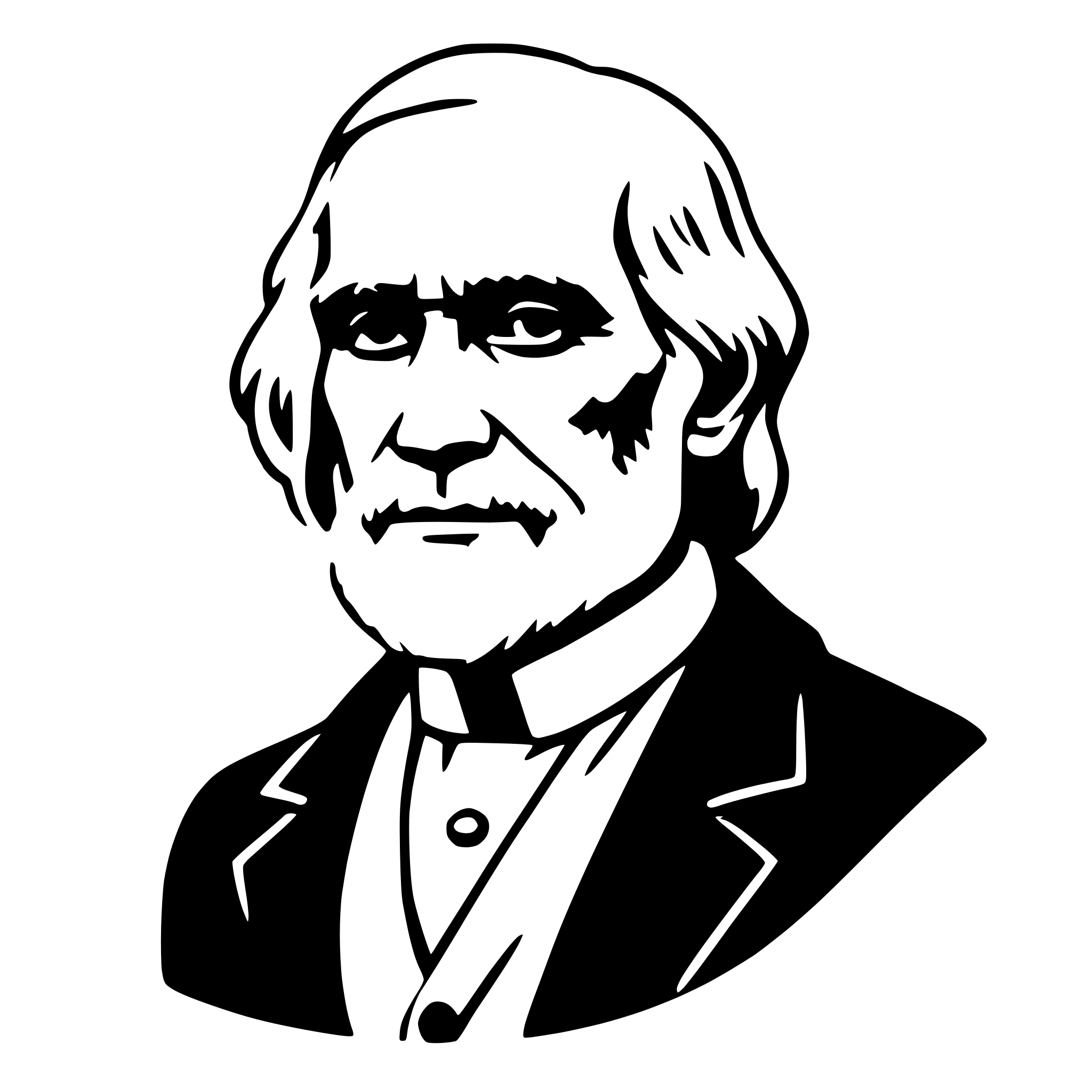AI-generated SVG of 'charles darwin'