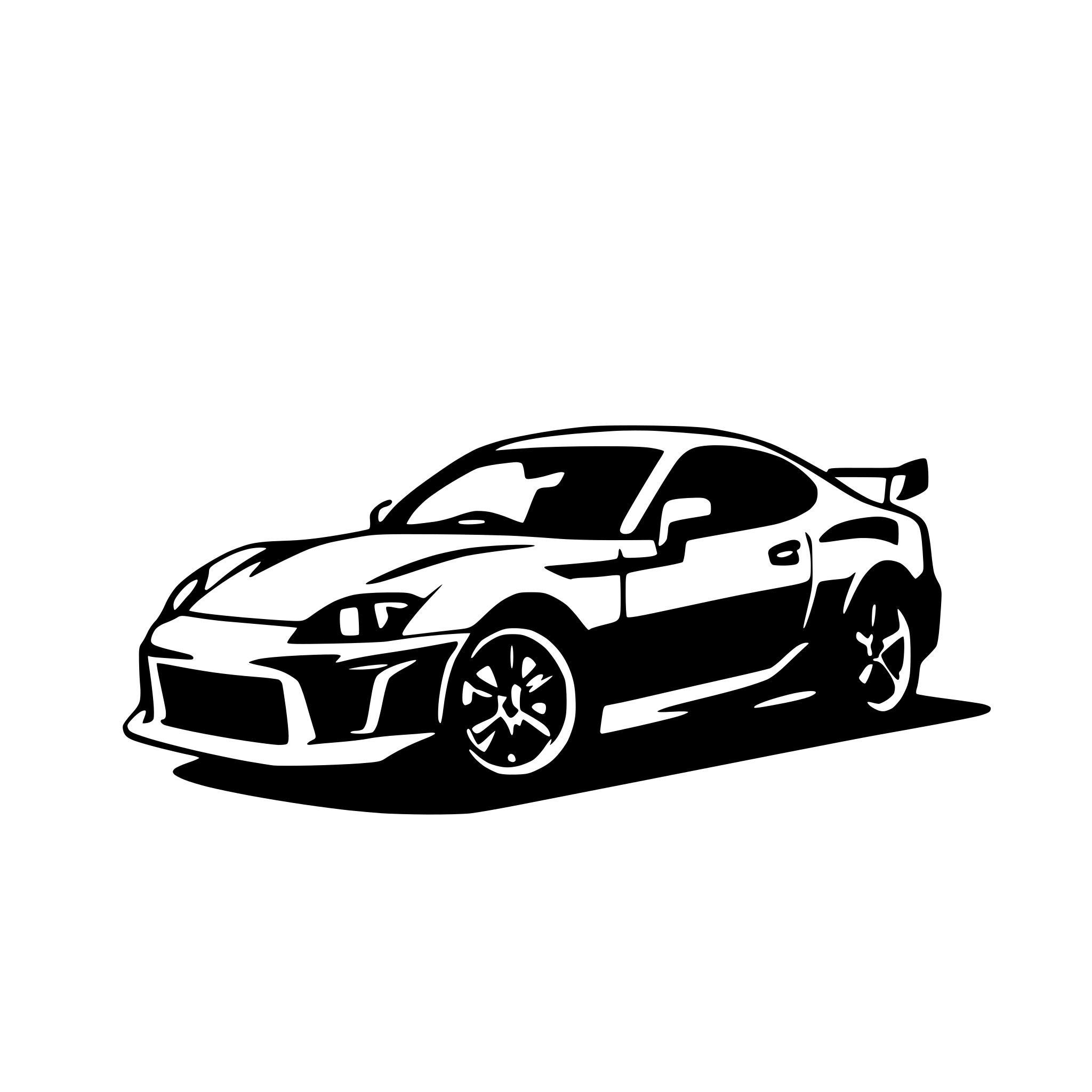 AI-generated SVG of a Toyota Supra as a drawing to color in. Without Logos.