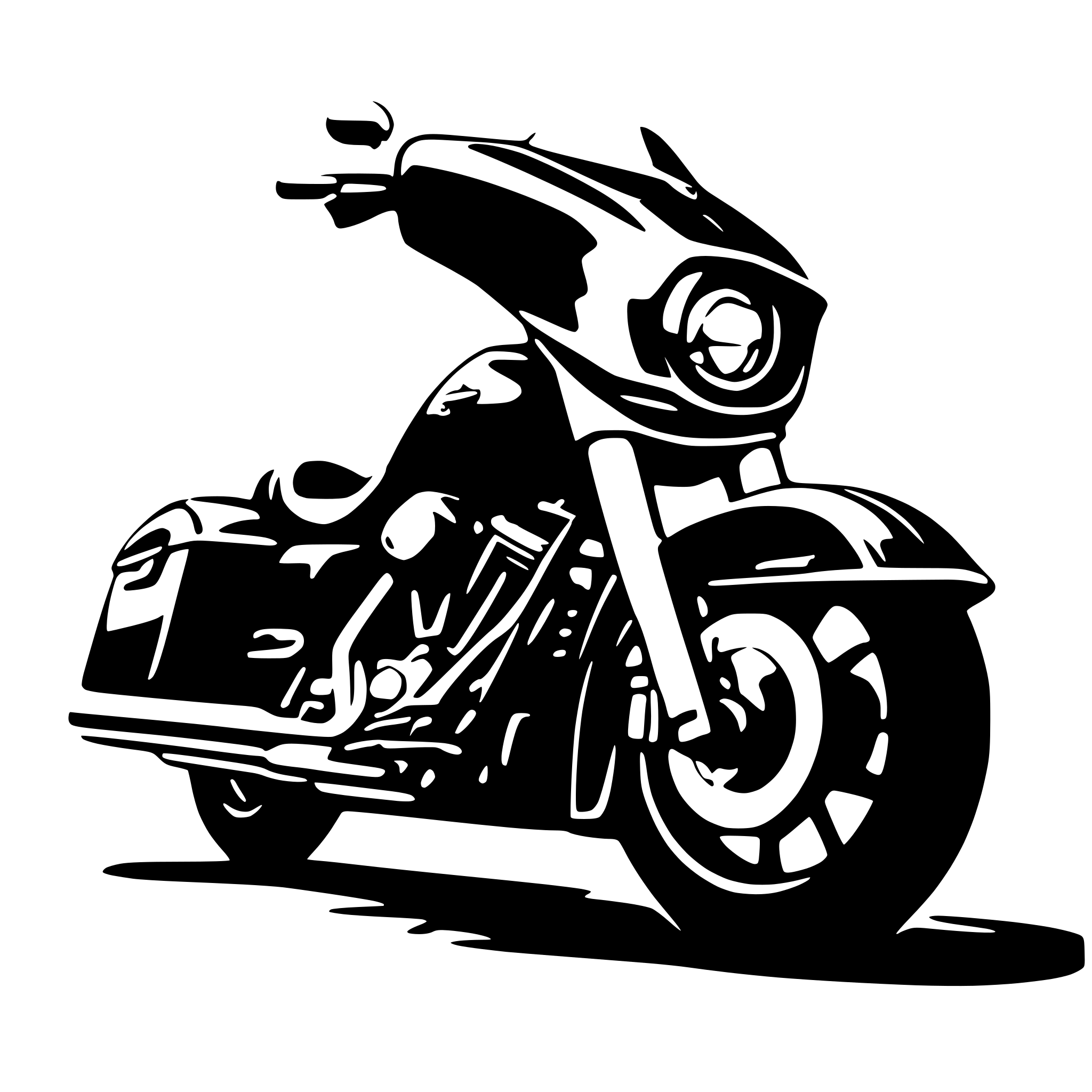AI-generated SVG of 'HARLEY DAVIDSON STREET GLIDE'