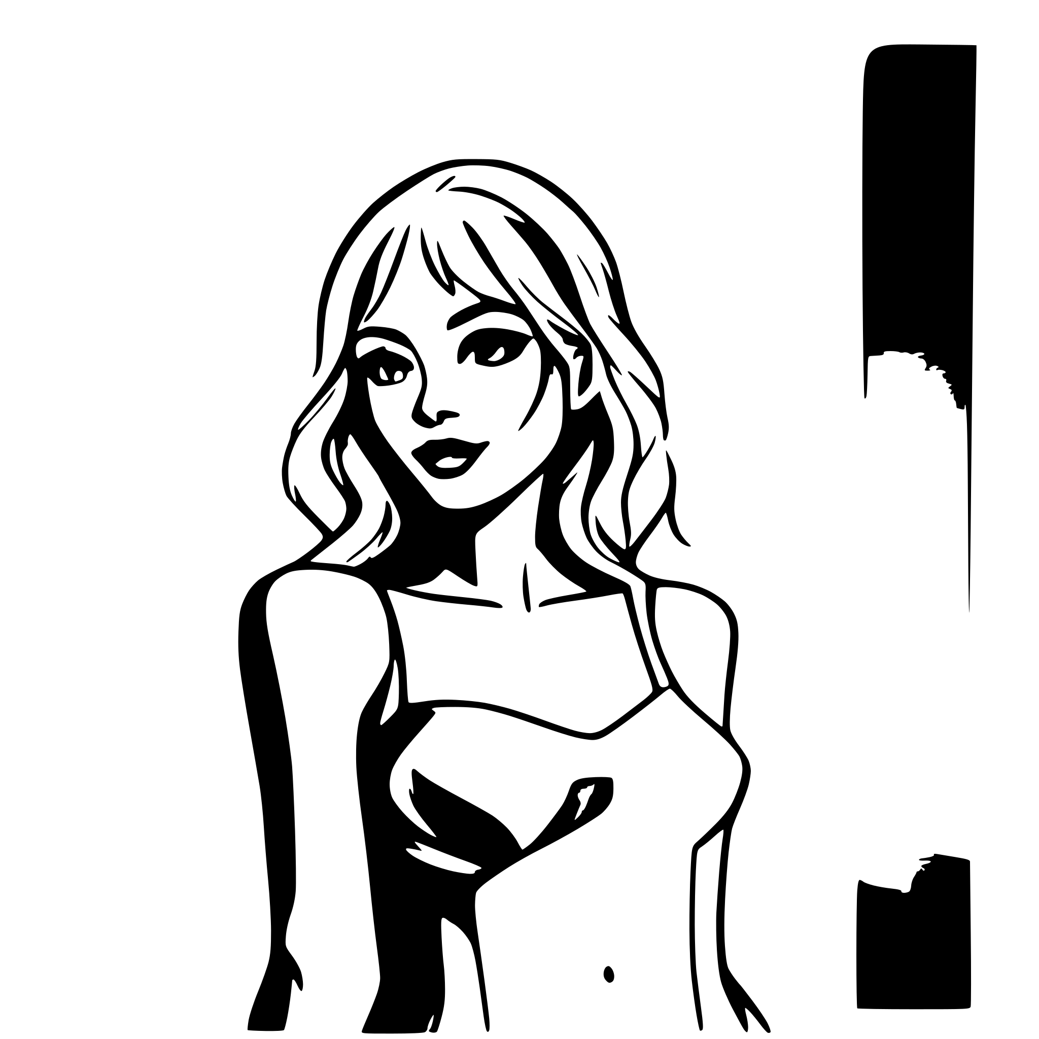 AI-generated SVG of a sensual lady