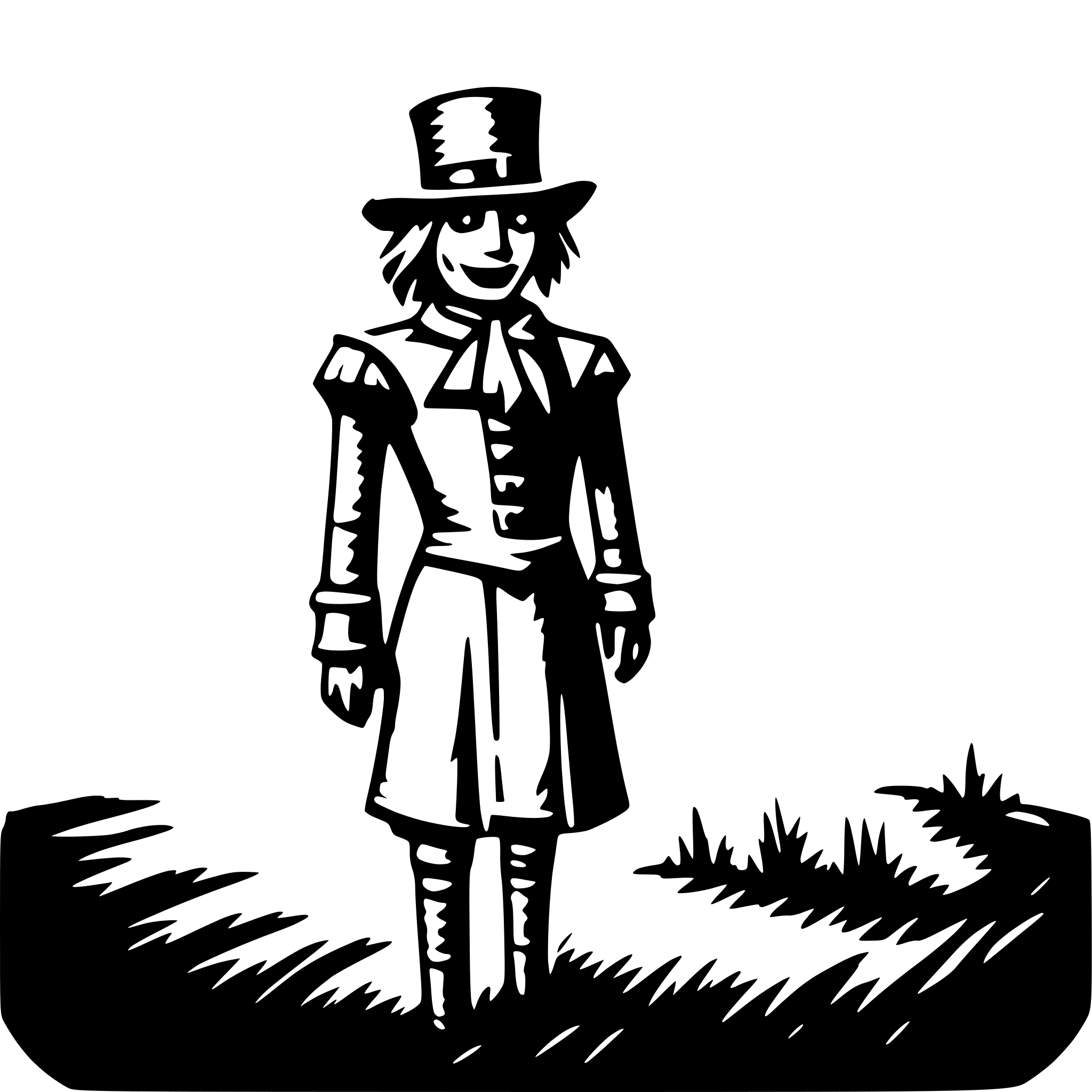 AI-generated SVG of 'scarecrow in field'