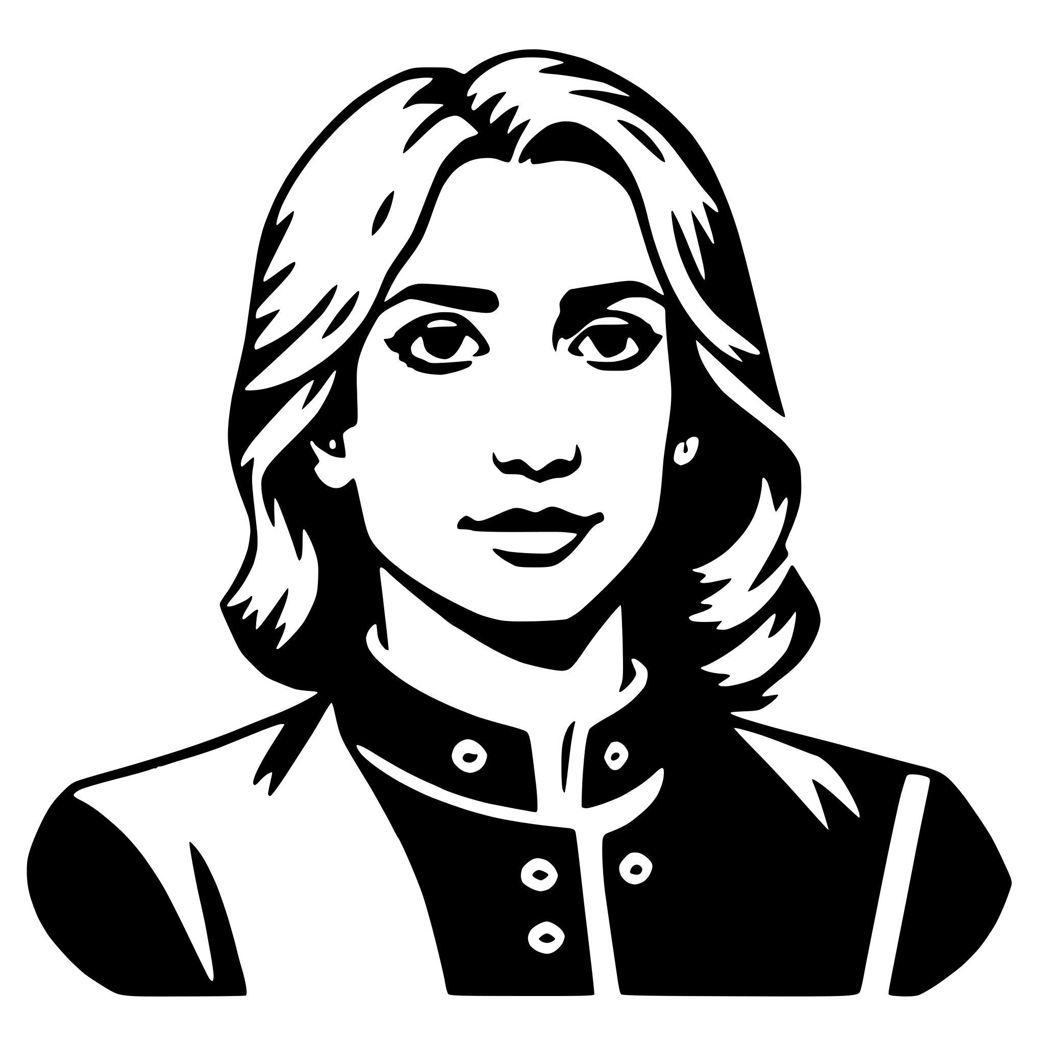 AI-generated SVG of a portrait