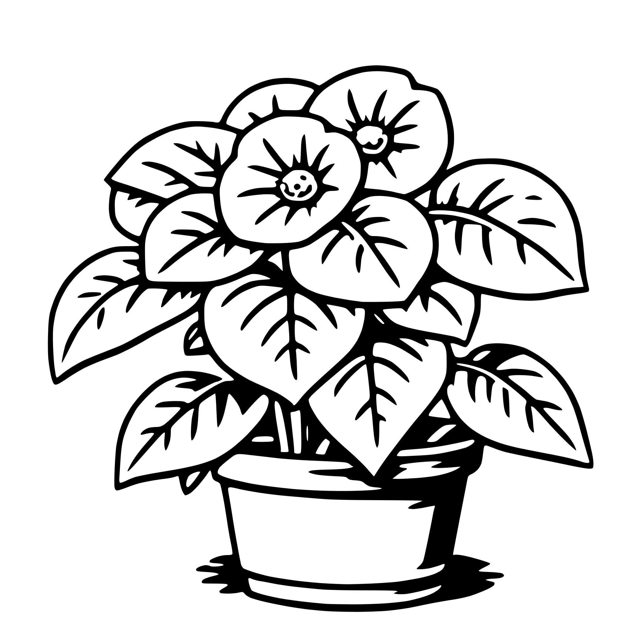 AI-generated SVG of 'begonia'