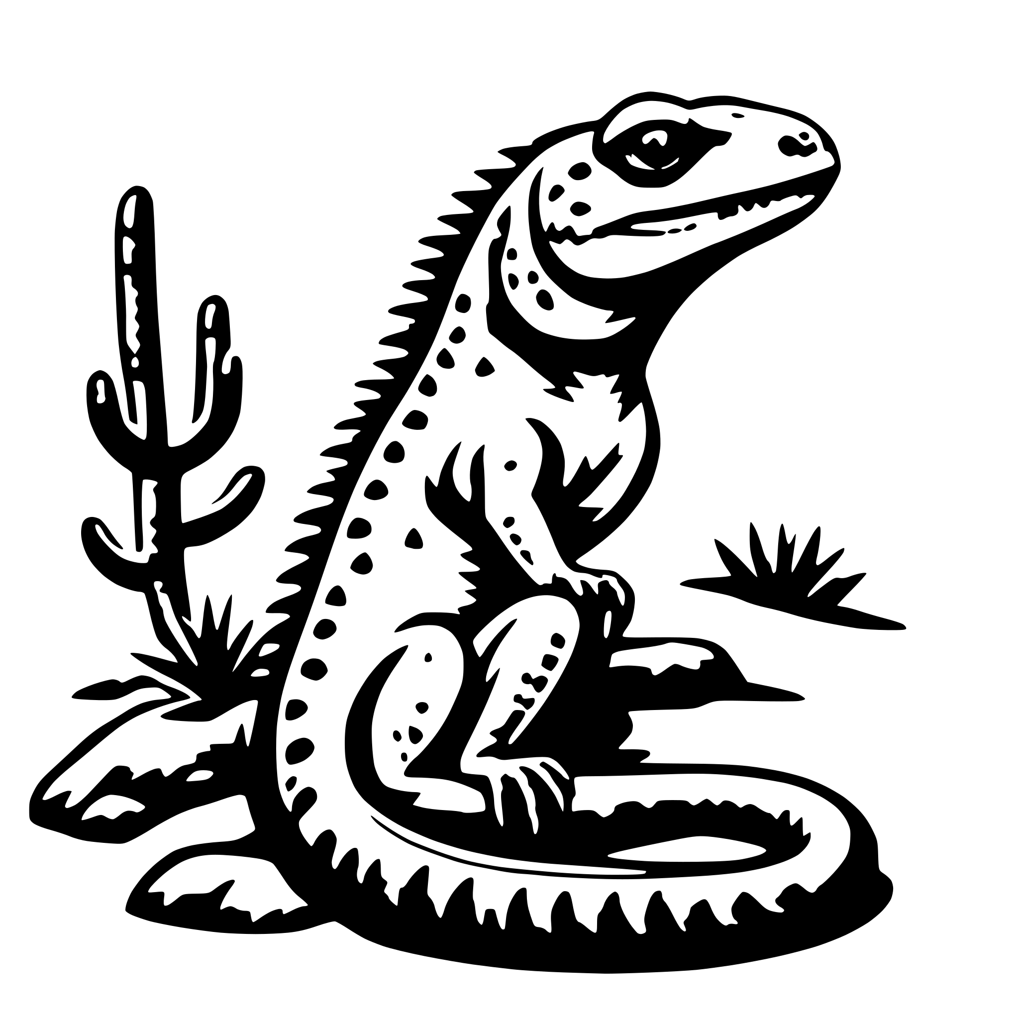 AI-generated SVG of 'desert lizard'