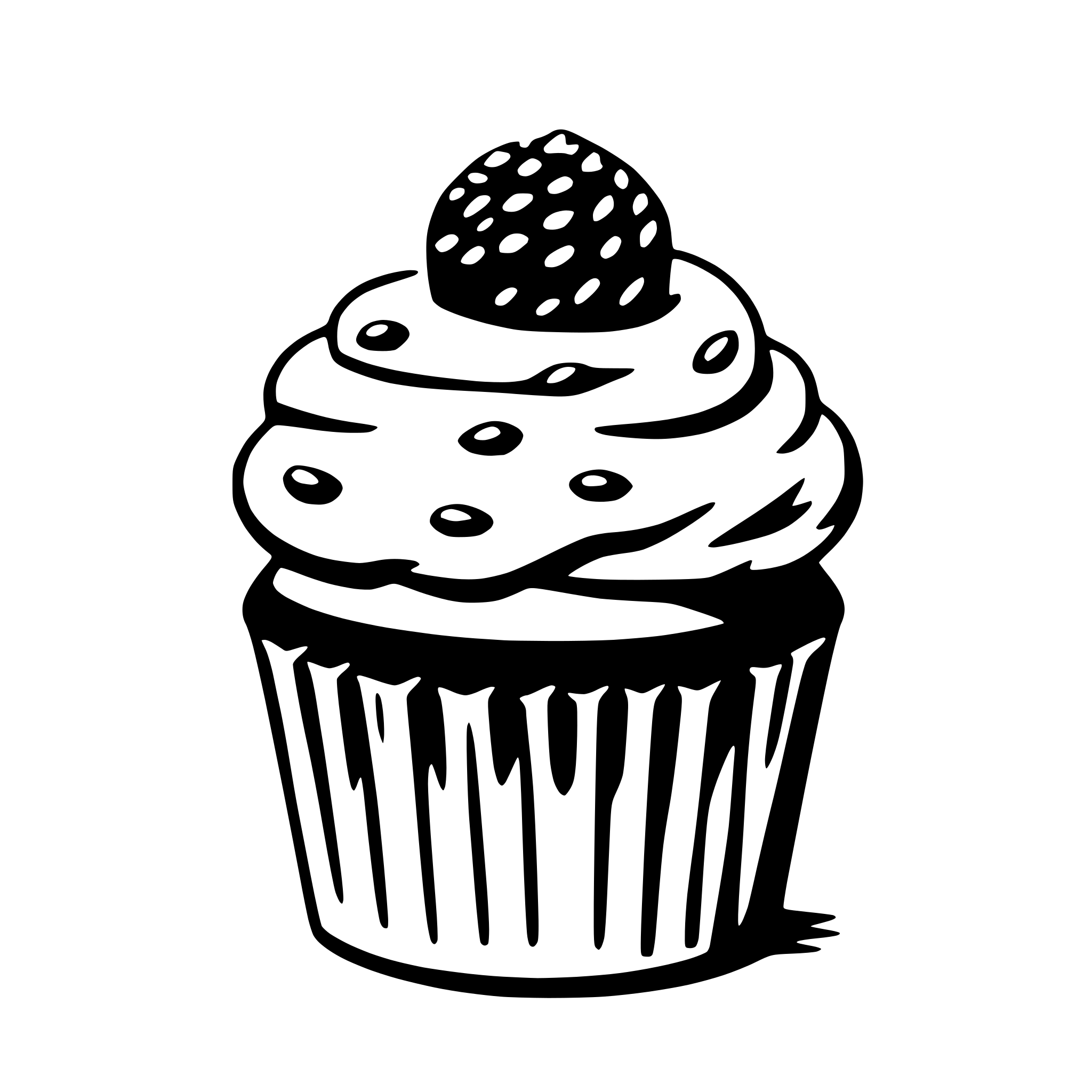 AI-generated SVG of 'cupcake with sprinkles'