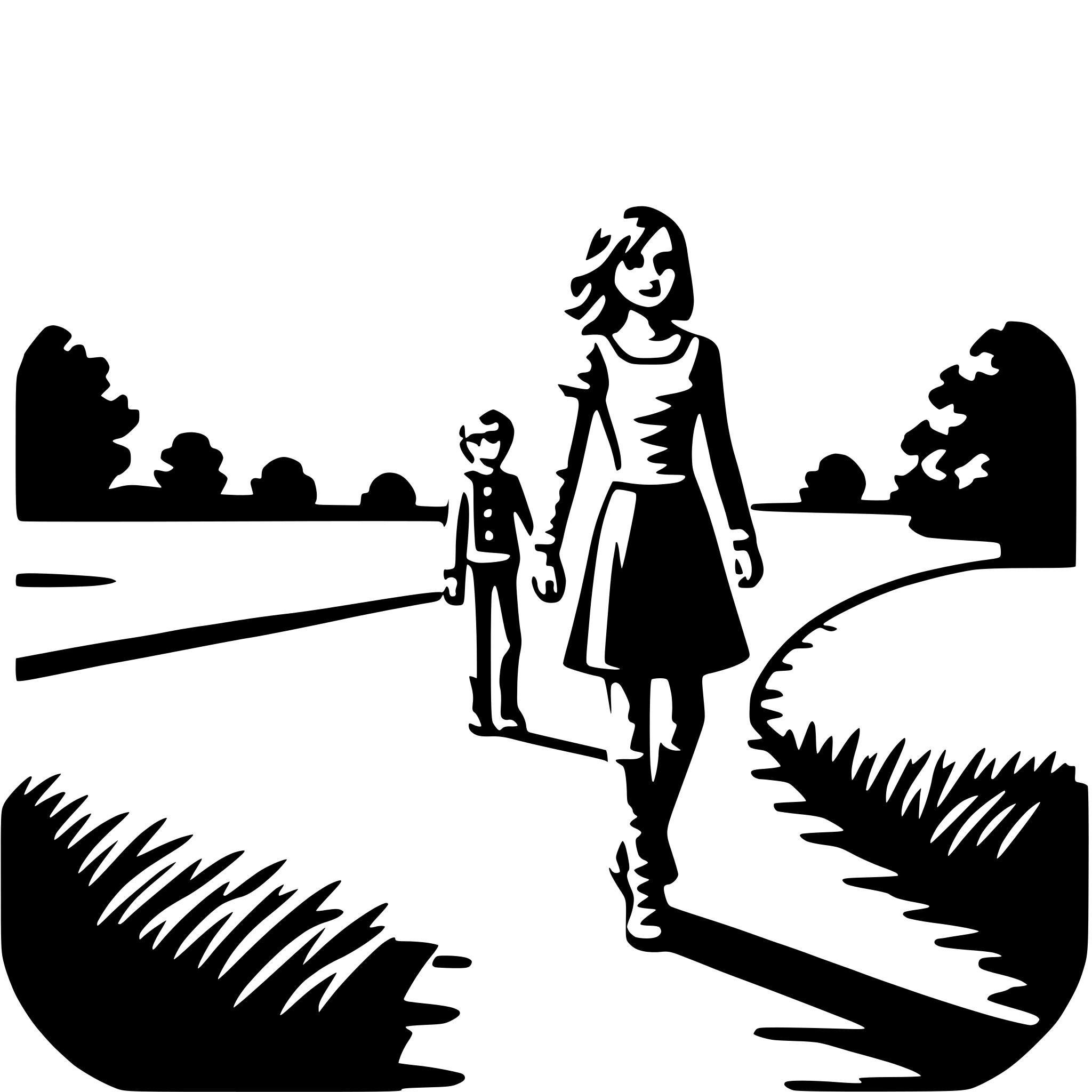 AI-generated SVG of a moonlit walk