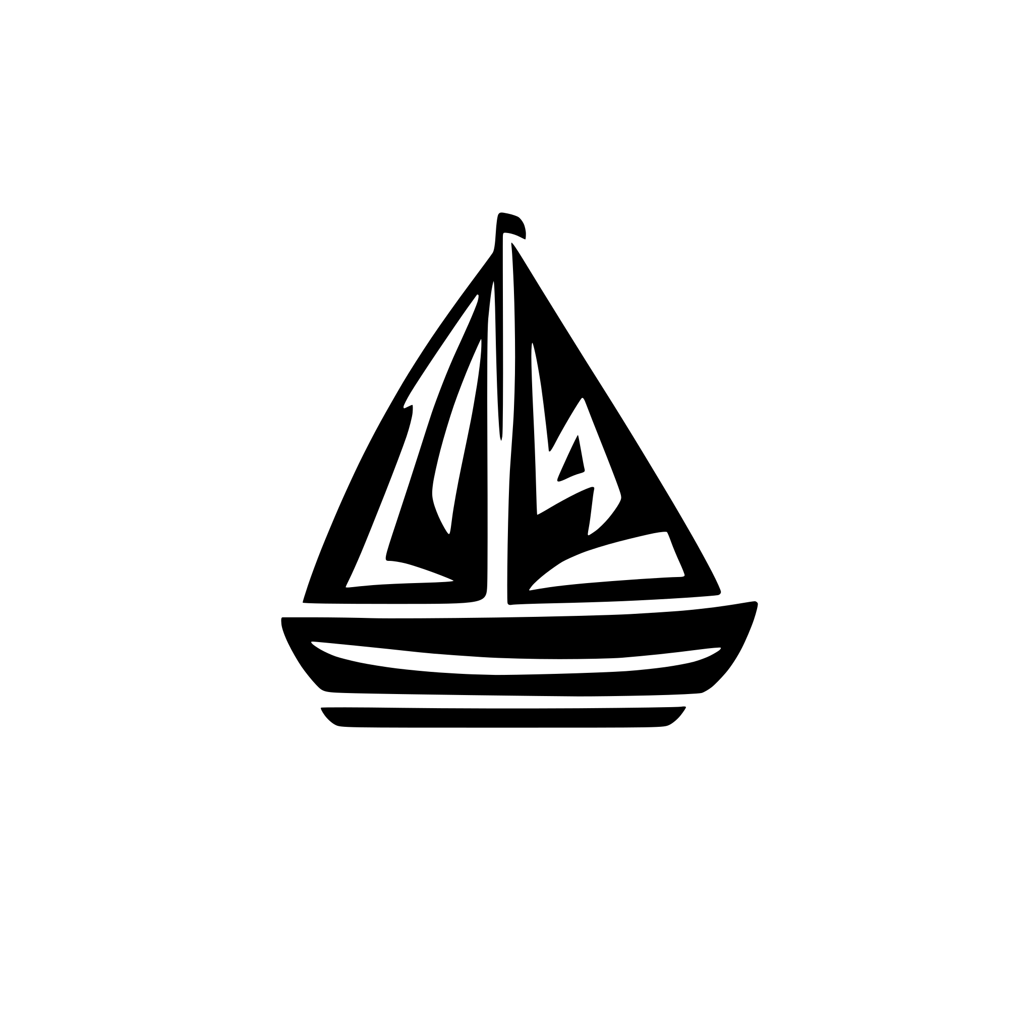 AI-generated SVG of a Tayana 48ds sailboat logo