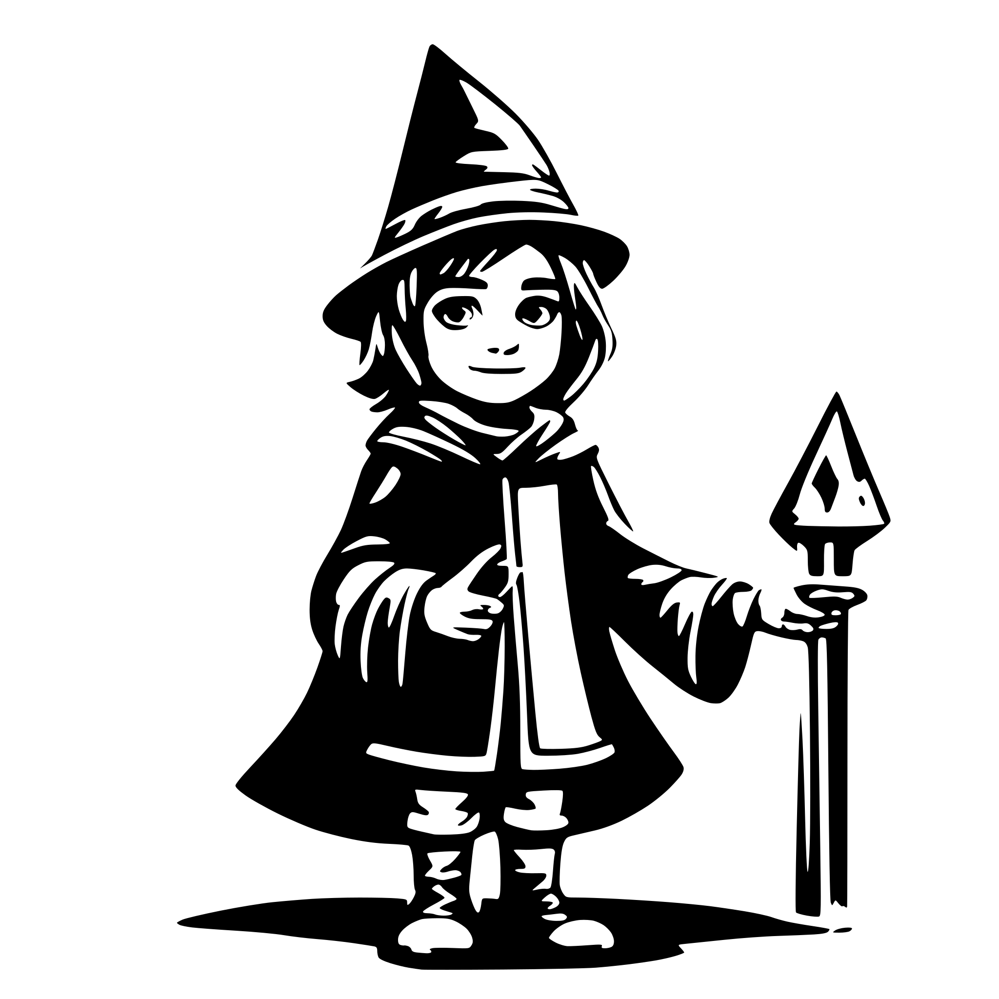 AI-generated SVG of 'cute boy wizard'