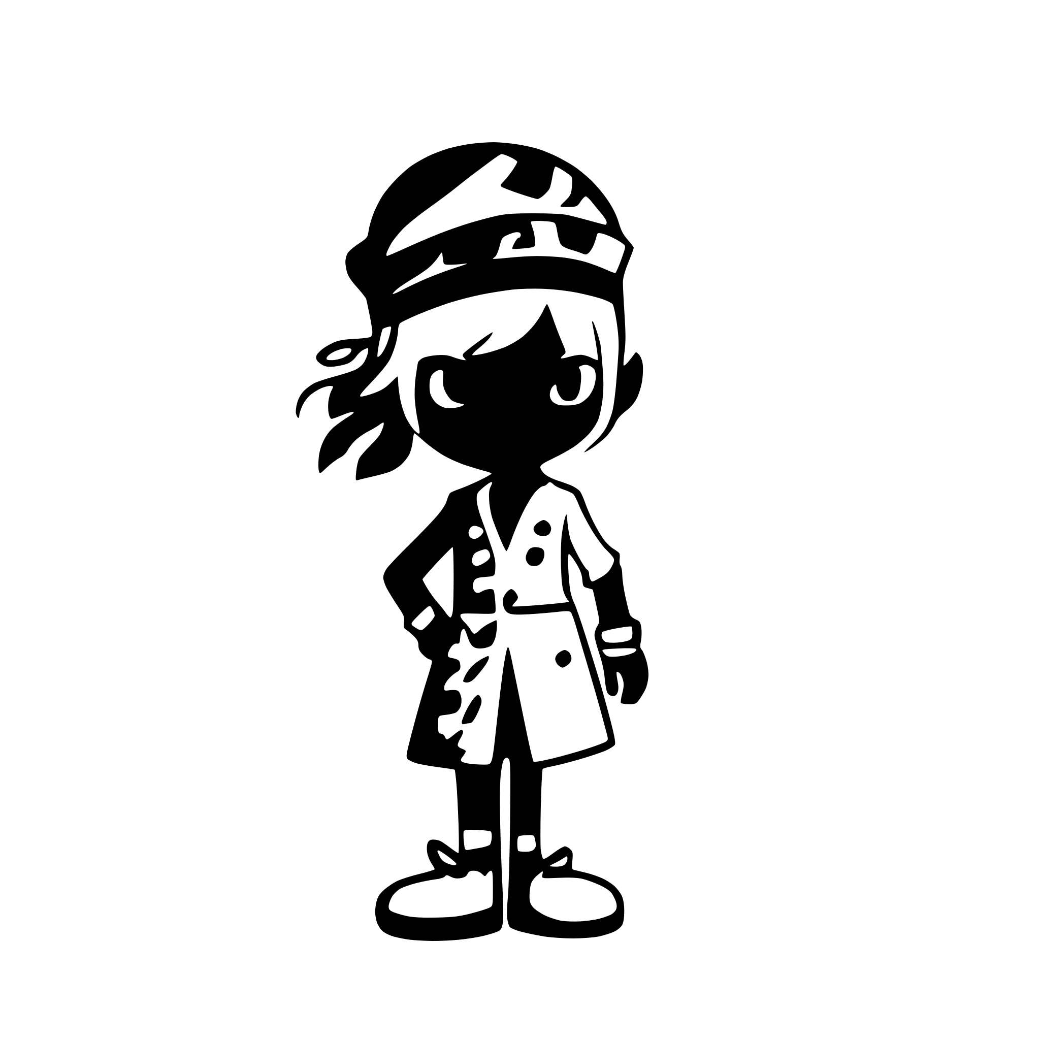 AI-generated SVG of a little pirate, suited for children coloring books AI-generated SVG of a little pirate, suited for children coloring books