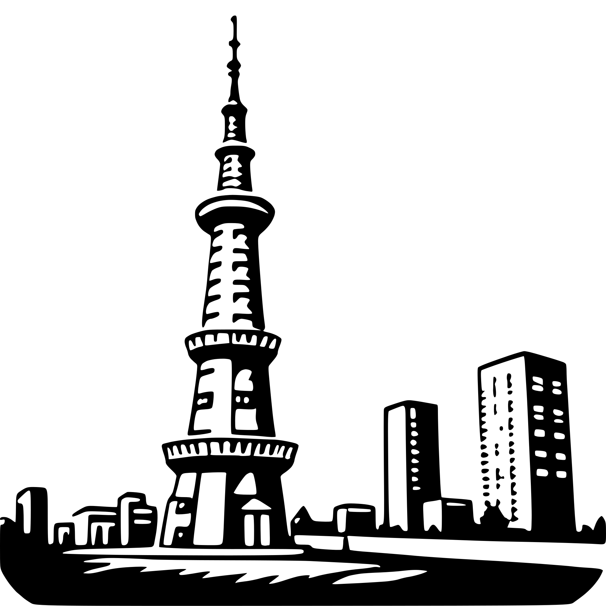 AI-generated SVG of a tokyo tower