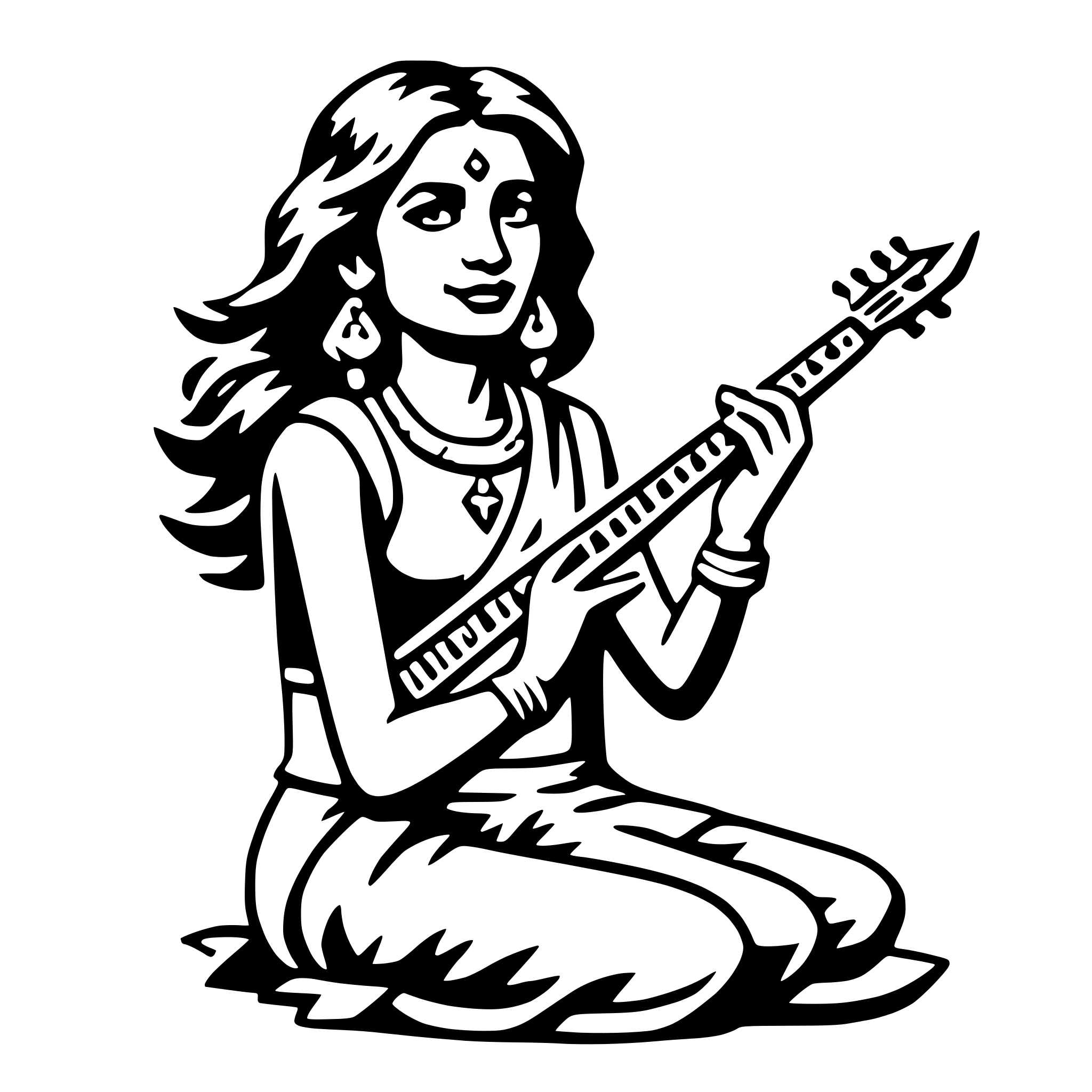 AI-generated SVG of a saraswati