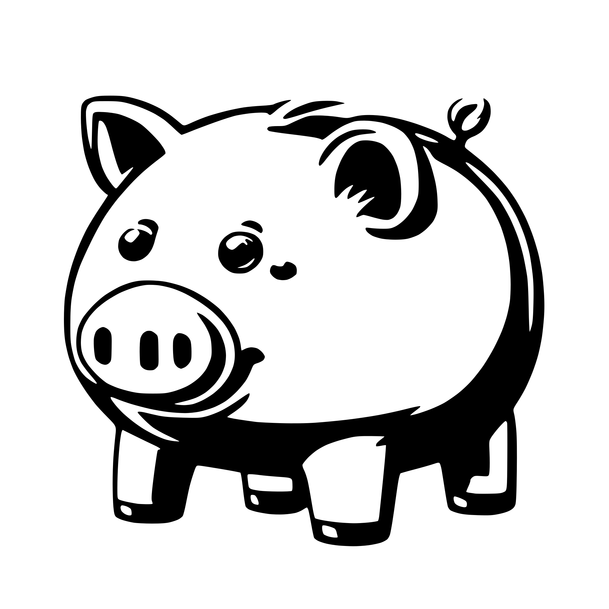 AI-generated SVG of 'vector piggybank'