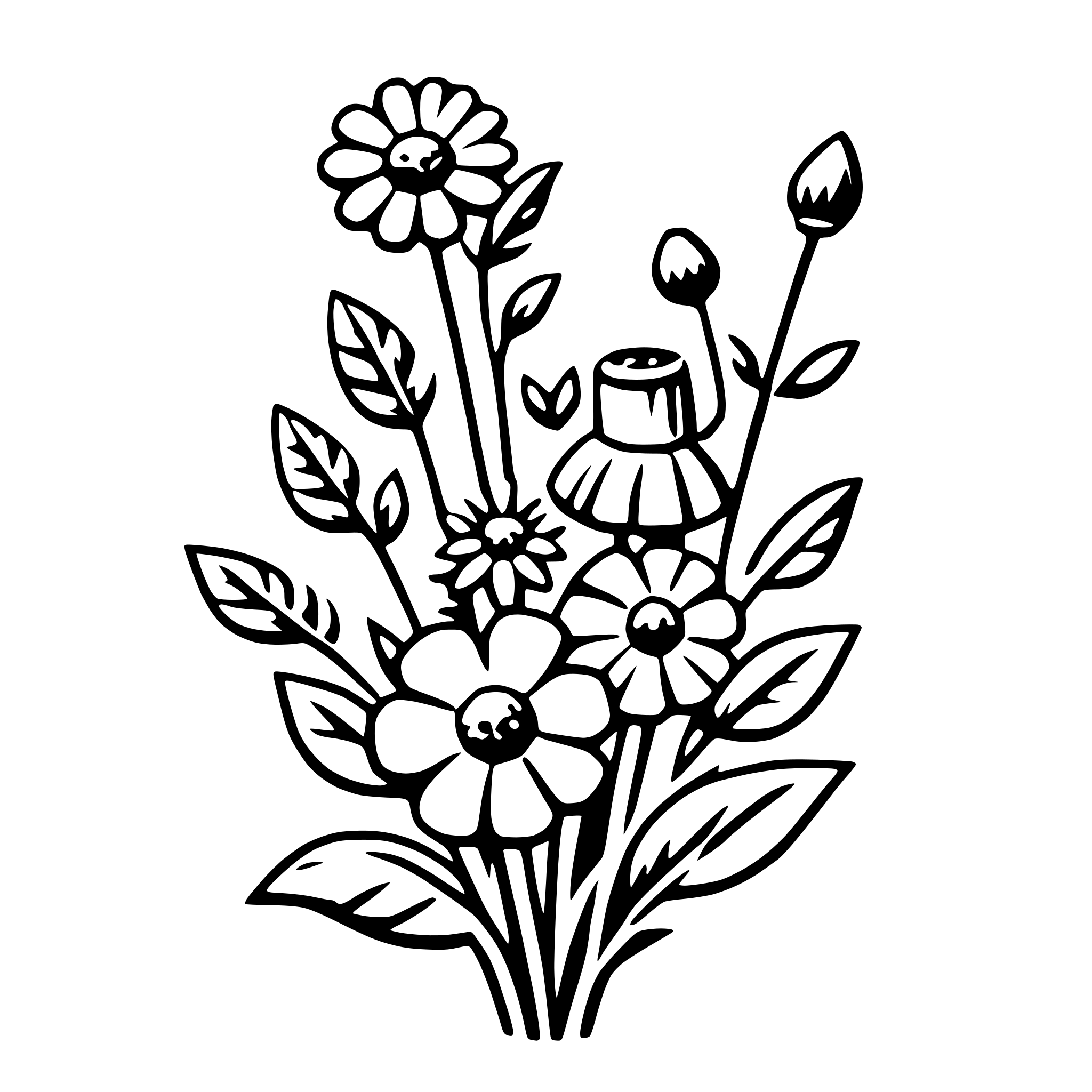 AI-generated SVG of 'bouquet of wildflowers'