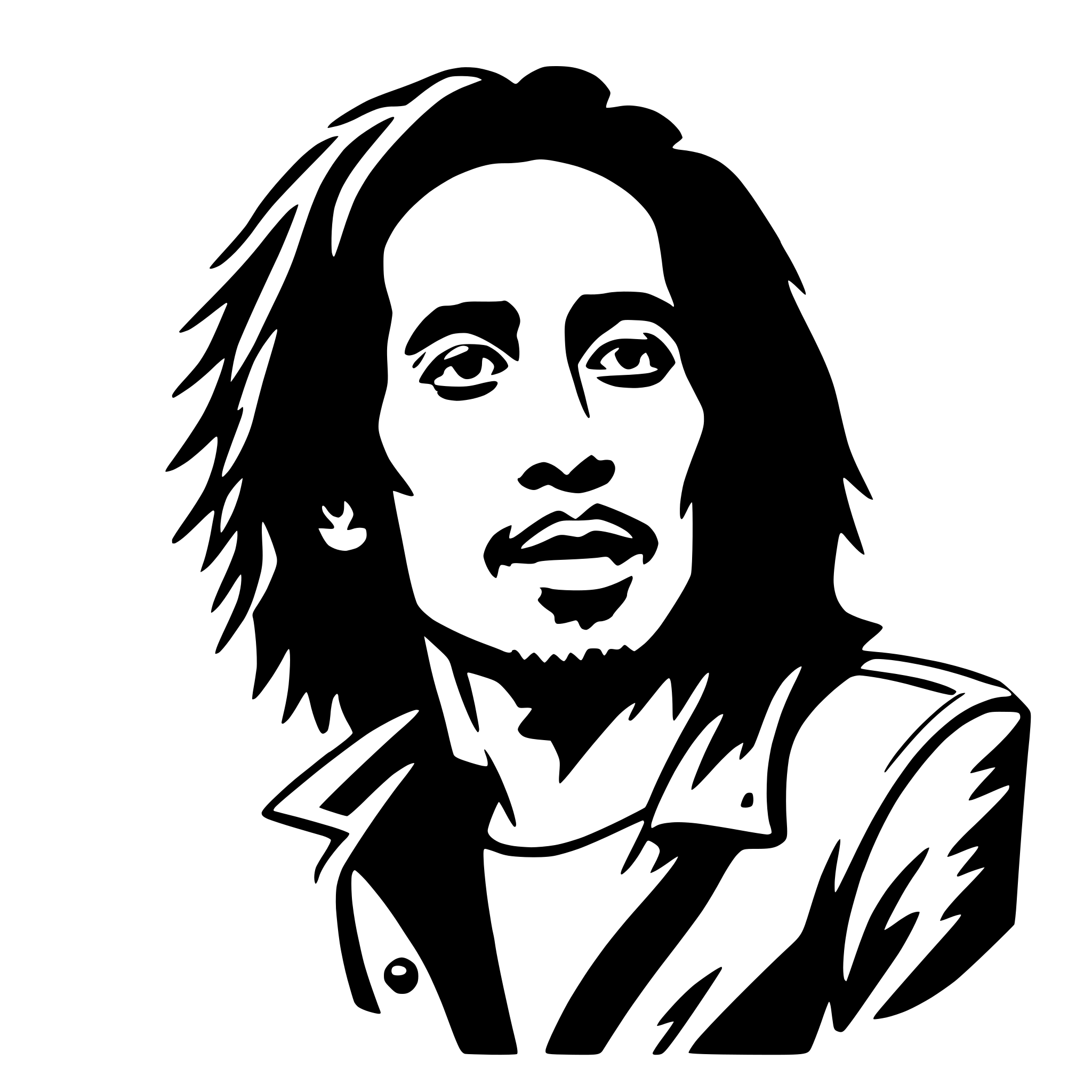 AI-generated SVG of 'bob marley'