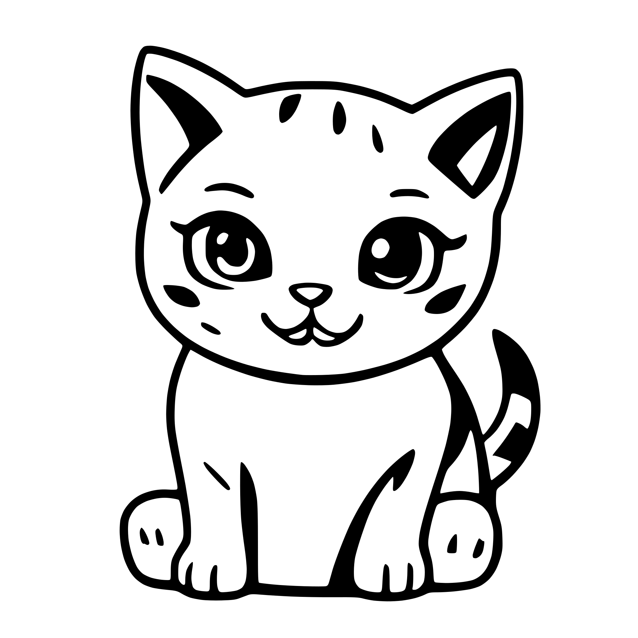 AI-generated SVG of a cute kitten