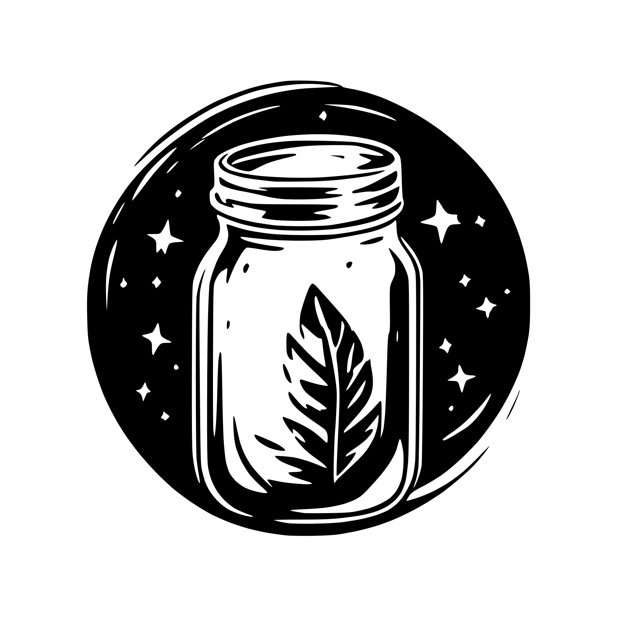 AI-generated SVG of a mason jar with galaxy inside and clear outside AI-generated SVG of a mason jar with galaxy inside and clear outside