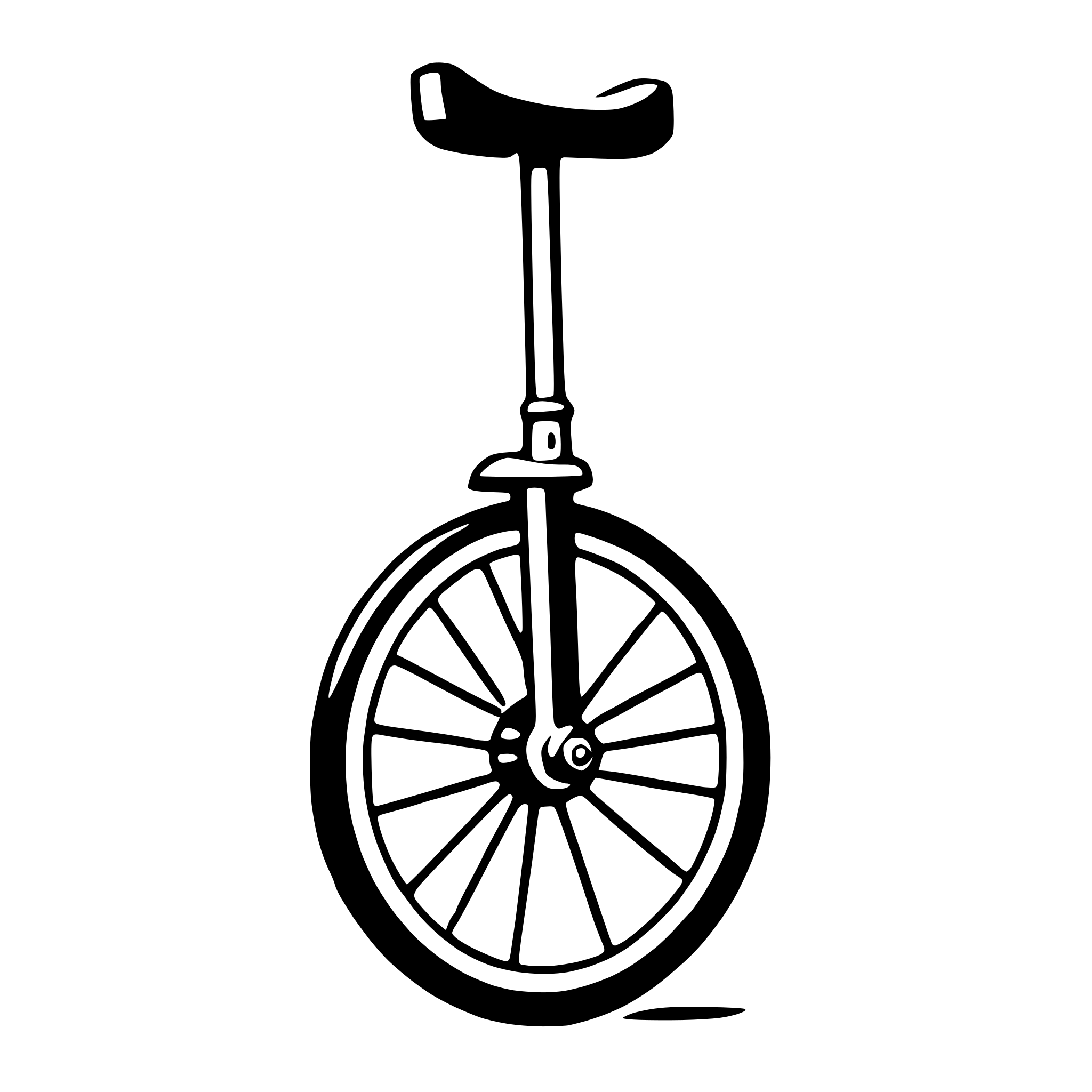 AI-generated SVG of 'unicycle'