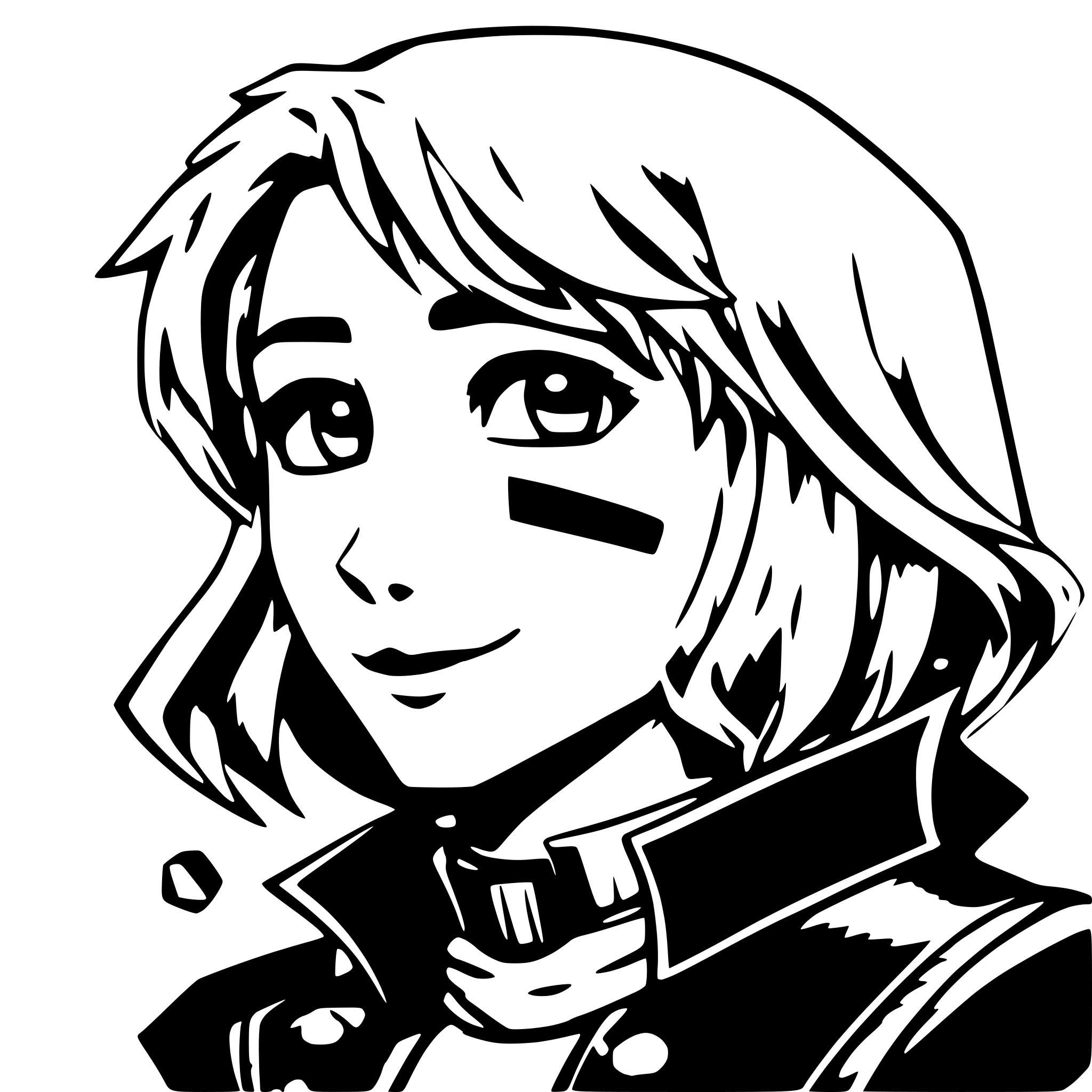 AI-generated SVG of 'draw the Jinx character from the arcane animé'