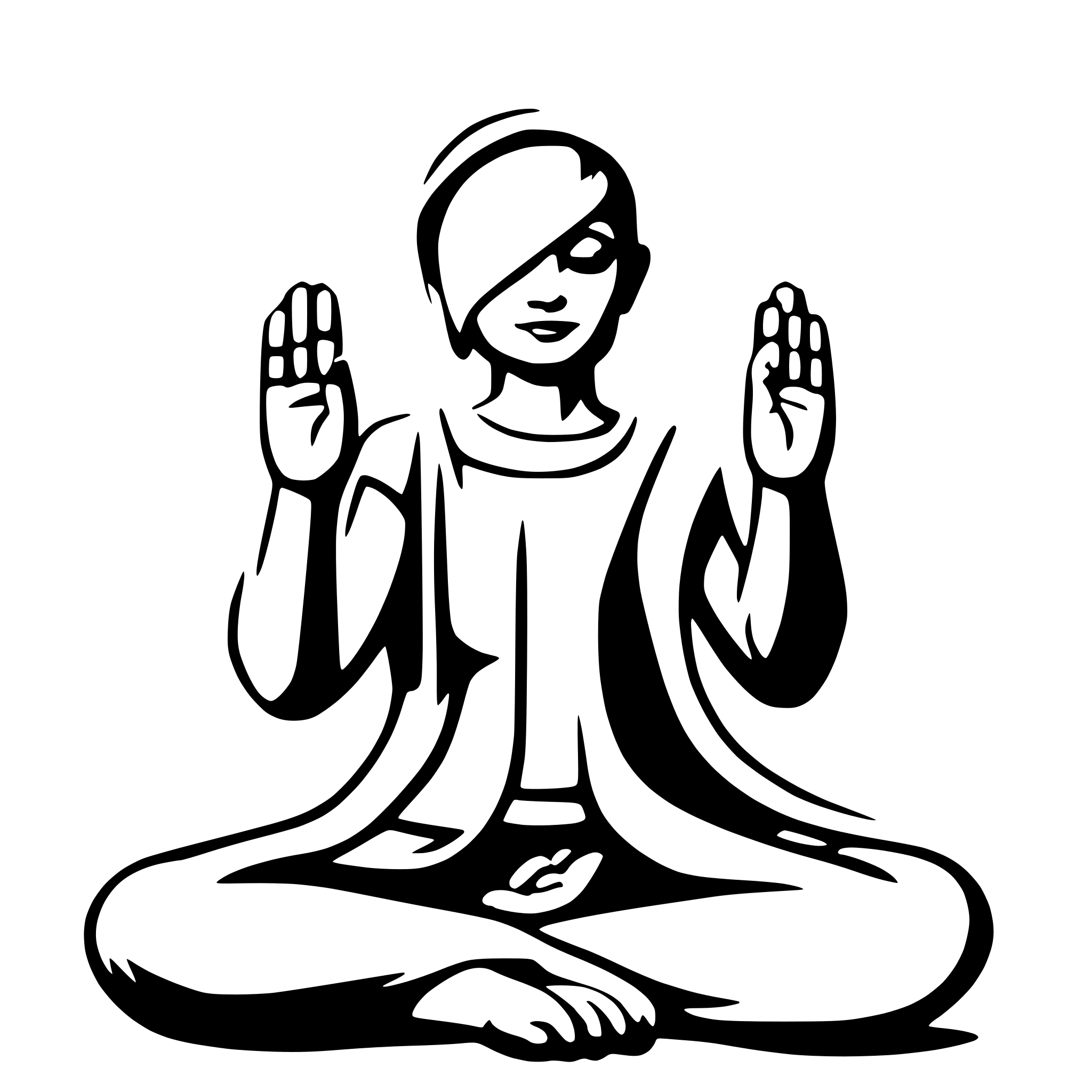 AI-generated SVG of a namaste