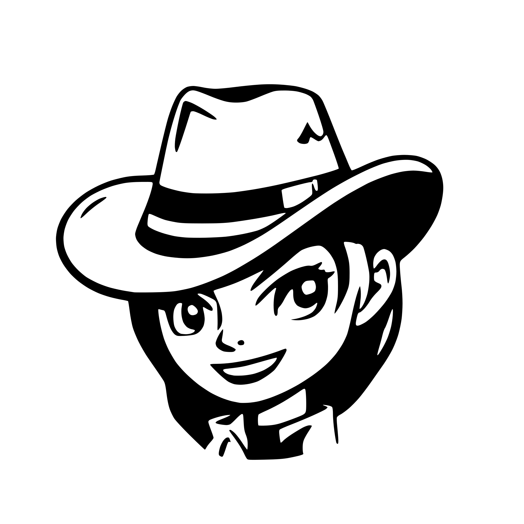 AI-generated SVG of a cowboy hat