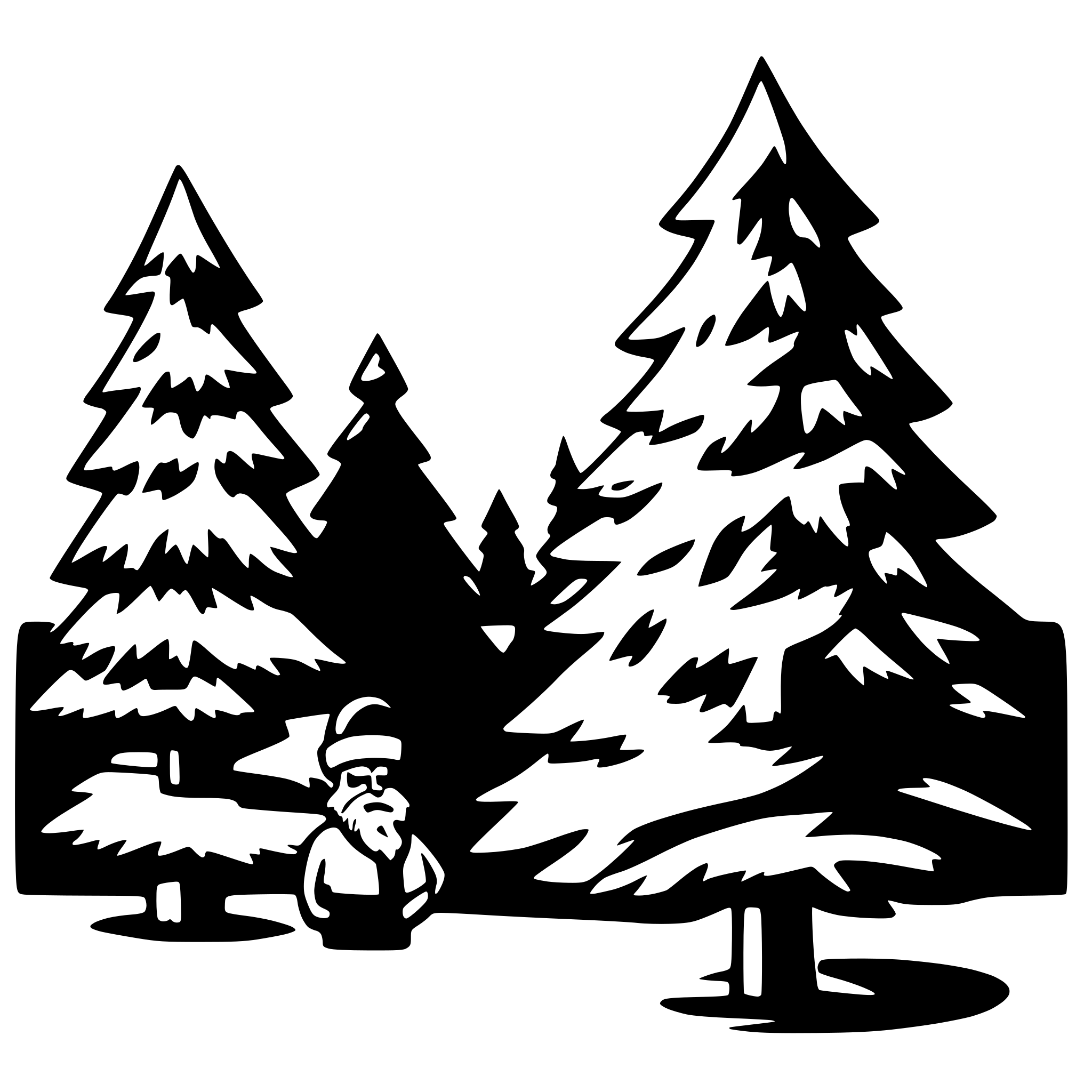 AI-generated SVG of a christmas tree with santa