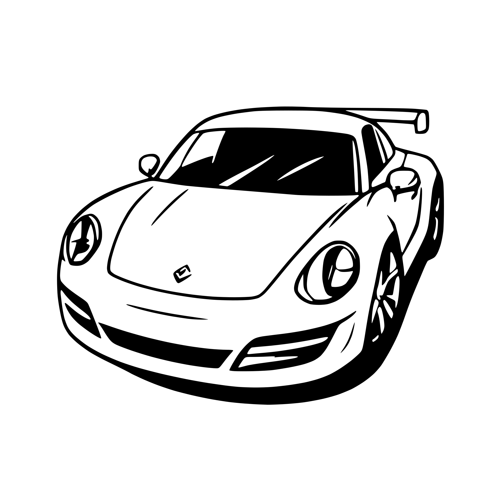 AI-generated SVG of 'Draw an porsche'