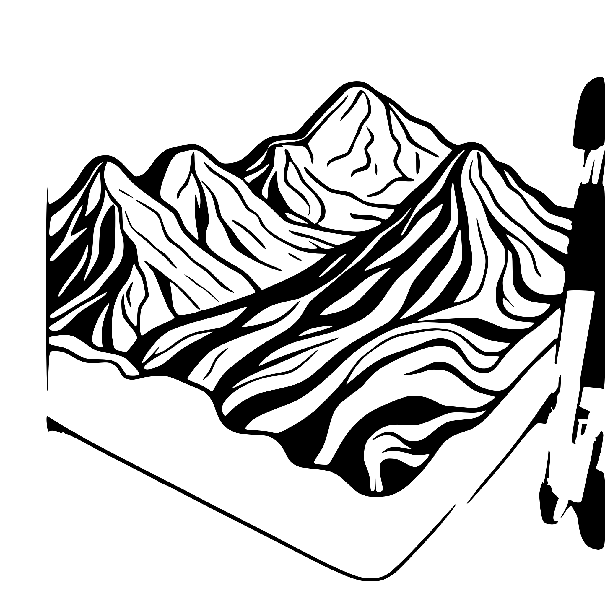AI-generated SVG of a mountain